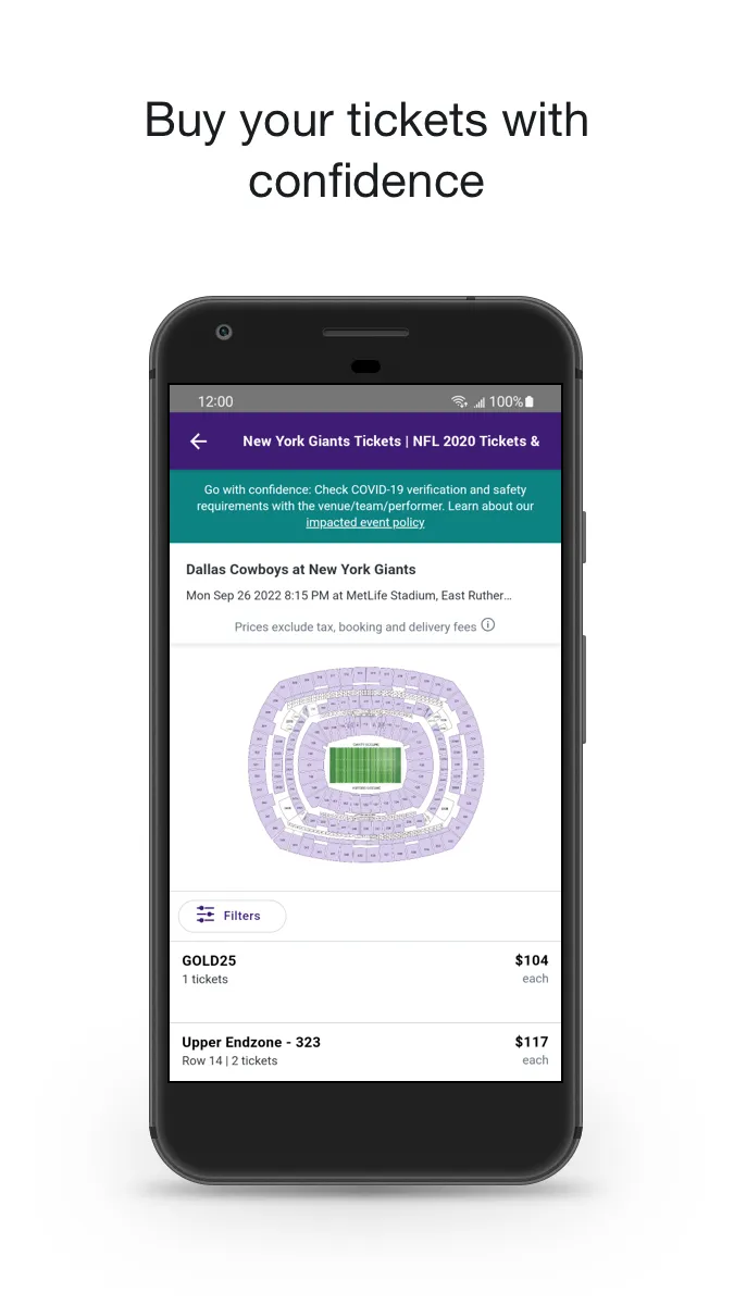 StubHub - Live Event Tickets | Indus Appstore | Screenshot