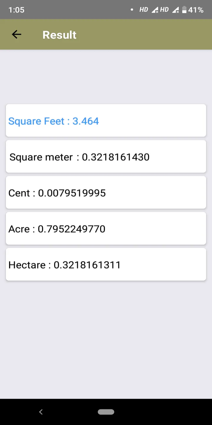 Land Area Calculator | Indus Appstore | Screenshot