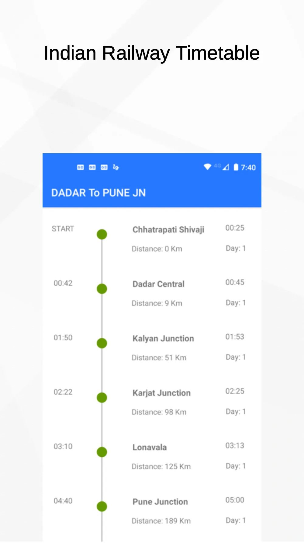 Indian Railways Timetable | Indus Appstore | Screenshot