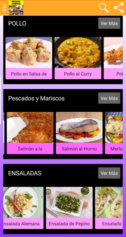 Recetas de Cocina Casera | Indus Appstore | Screenshot