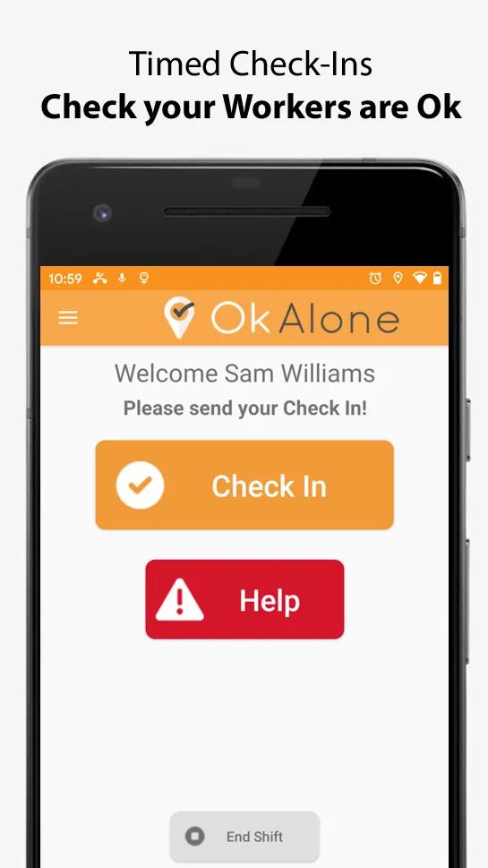 Ok Alone - Lone Worker App | Indus Appstore | Screenshot