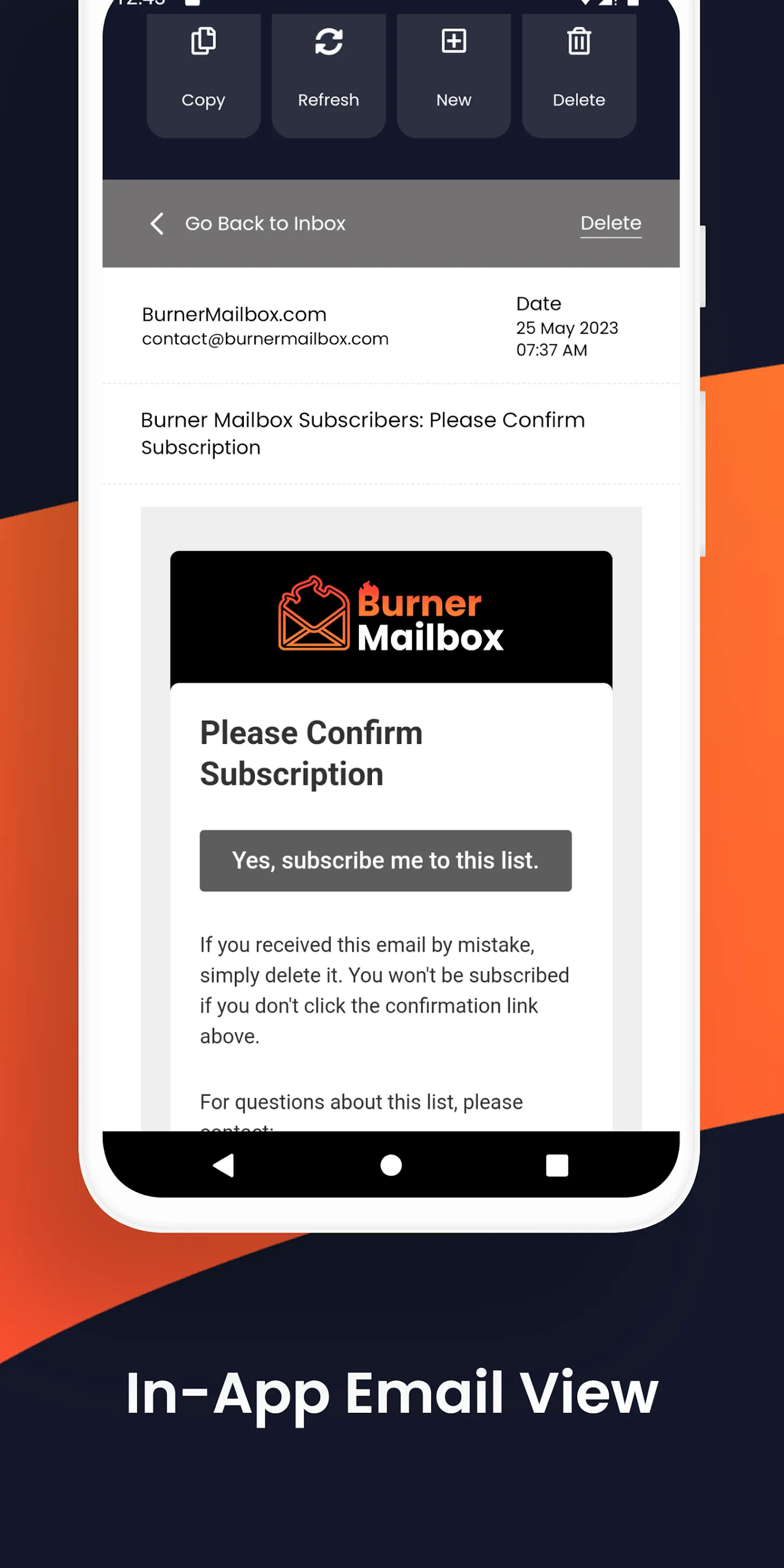 Burner Mailbox: Temporary Mail | Indus Appstore | Screenshot