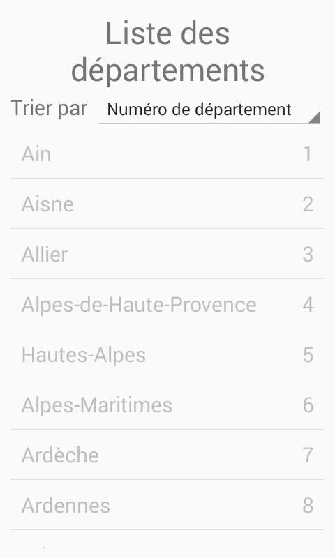 Quiz Départements | Indus Appstore | Screenshot