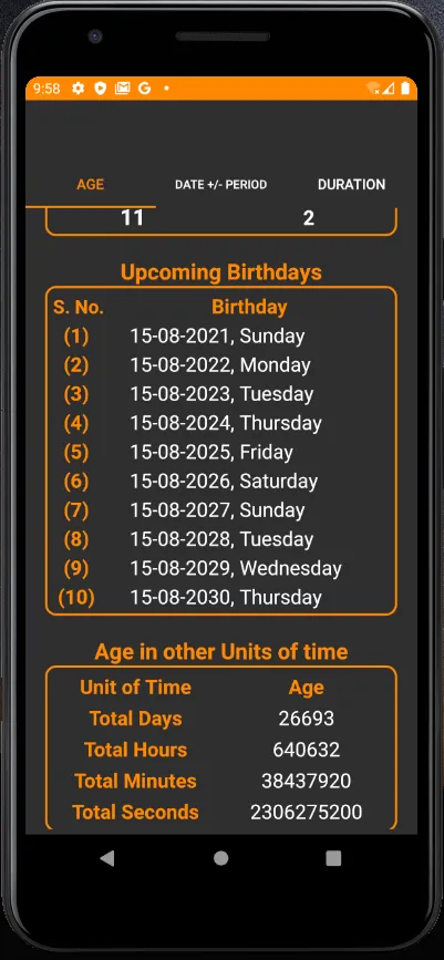 Date Calculator : Age | Date + | Indus Appstore | Screenshot