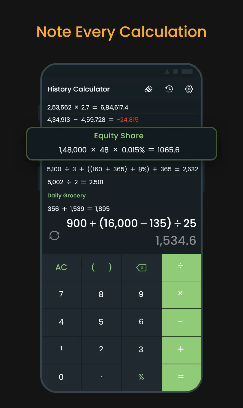 Calculator With History Check | Indus Appstore | Screenshot