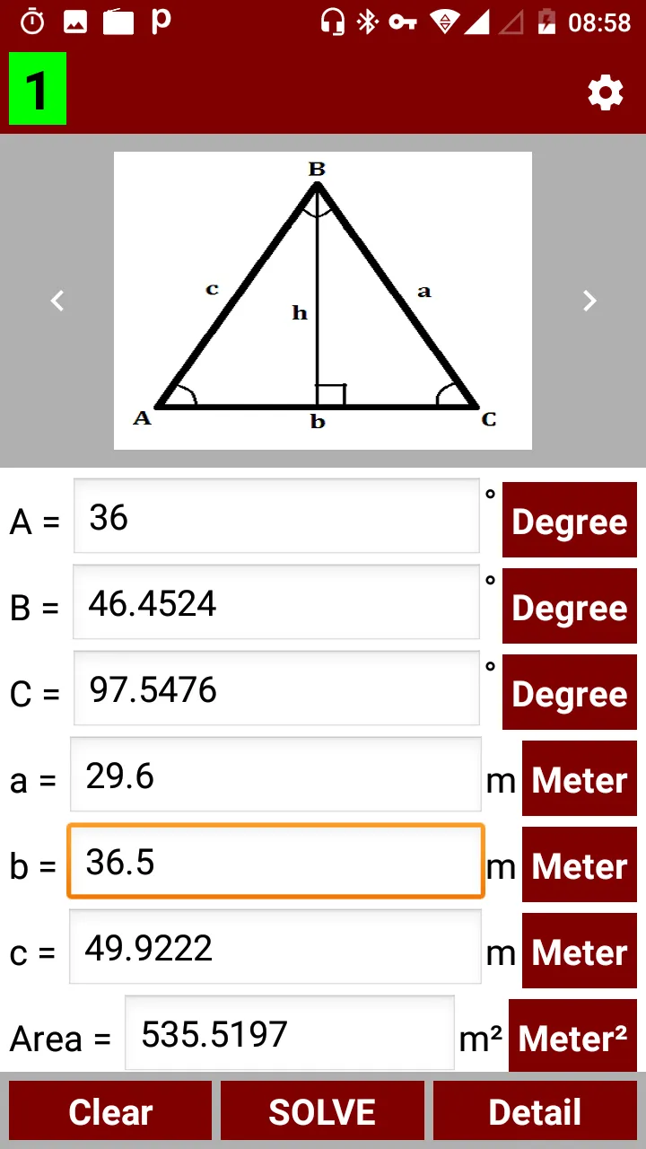 Triangle Calculator and Solver | Indus Appstore | Screenshot