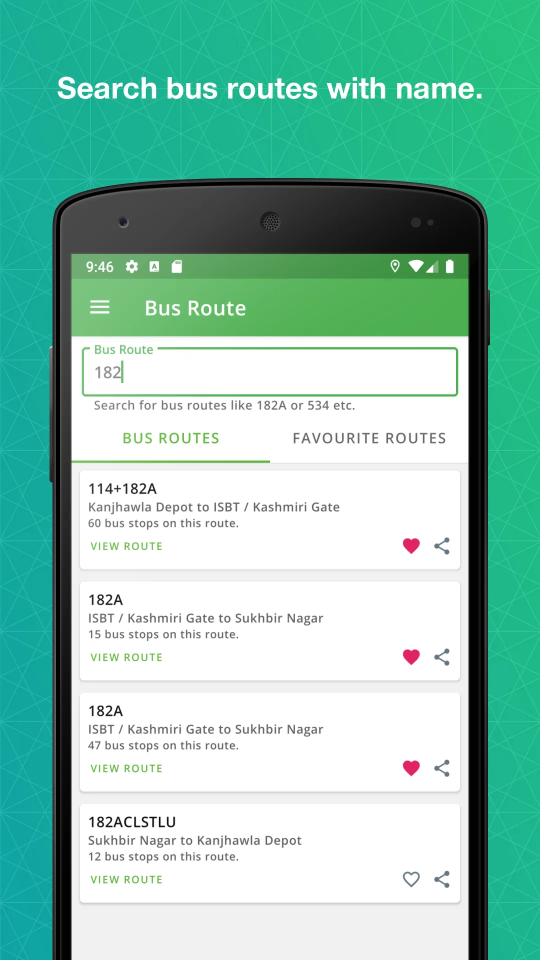 DTC Bus Routes | Indus Appstore | Screenshot