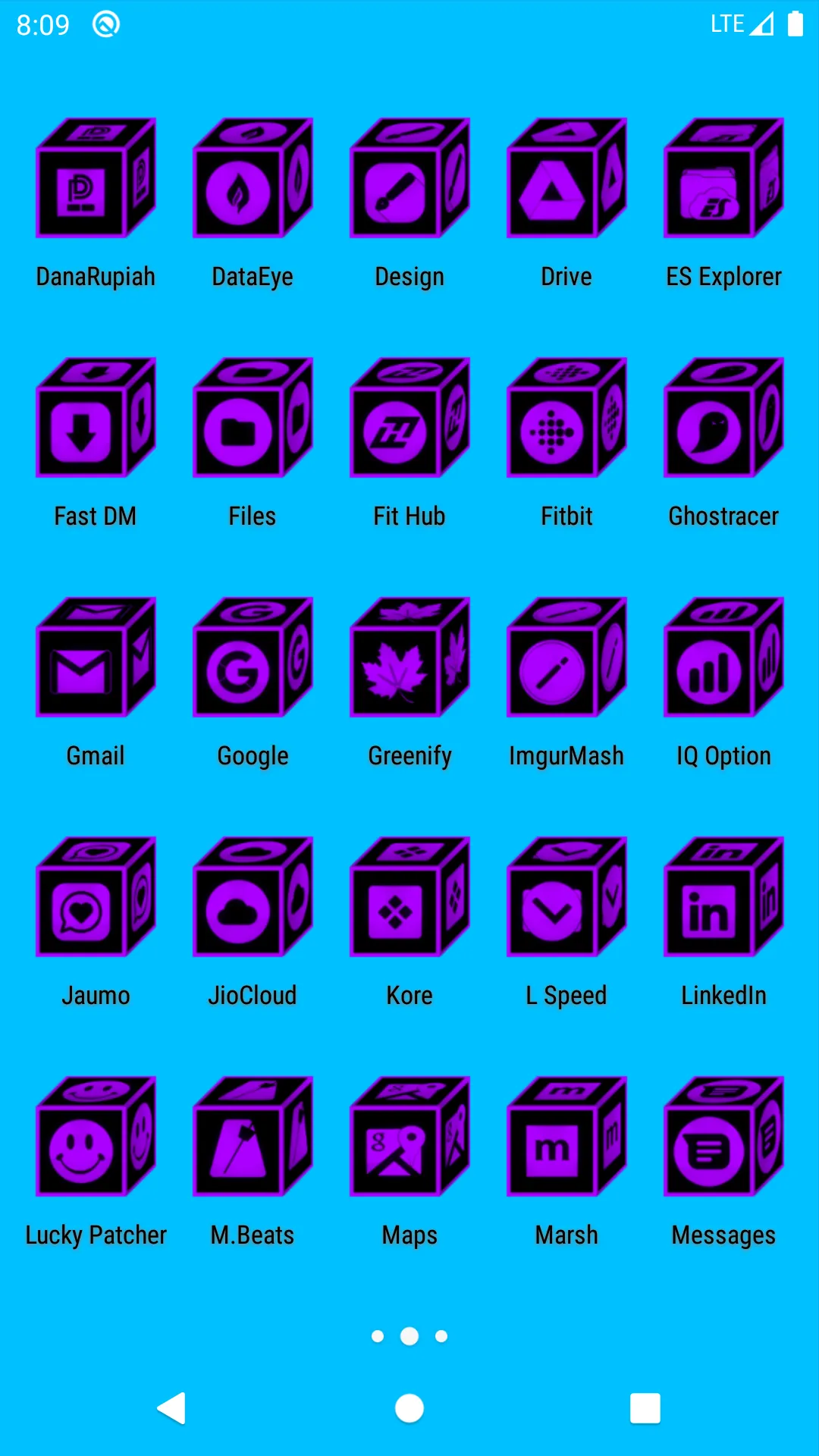 3D Flat Purple Icon Pack | Indus Appstore | Screenshot