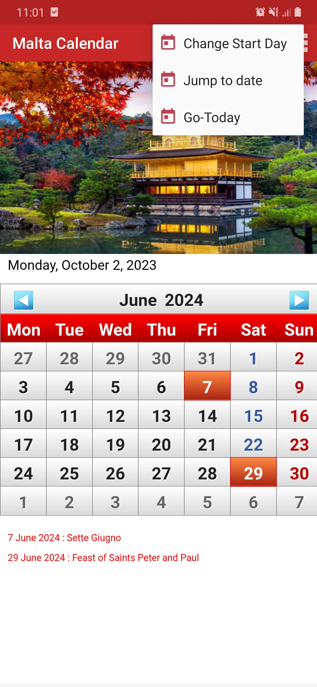 Malta Calendar 2024 | Indus Appstore | Screenshot