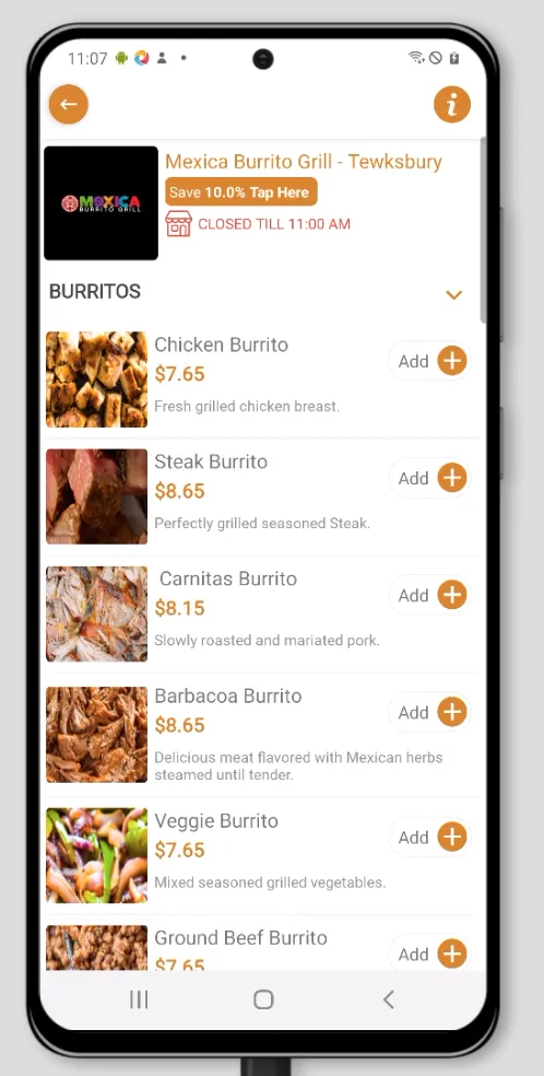 Santa Fe Burrito Grill | Indus Appstore | Screenshot