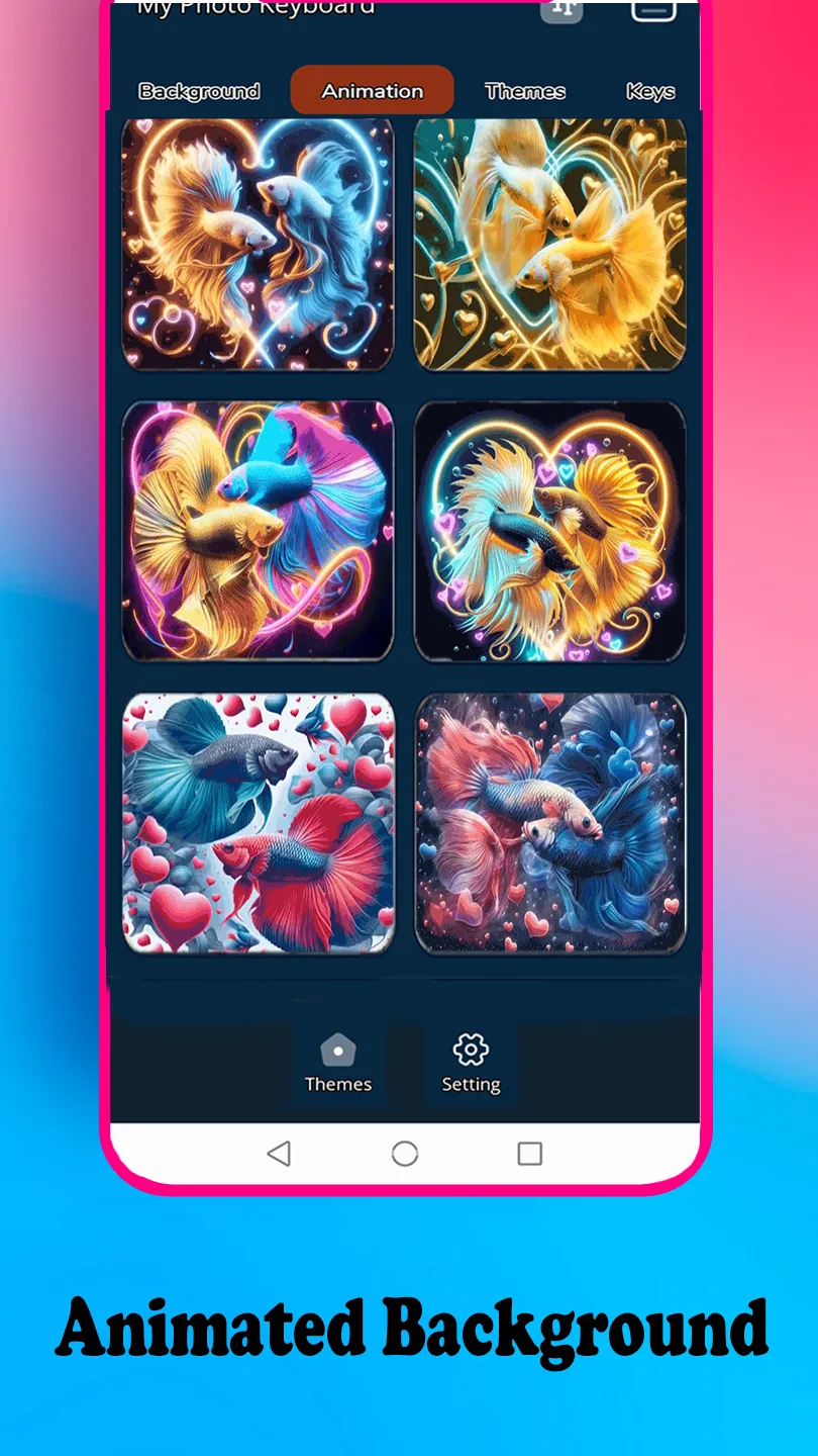 Betta Fish Love Keyboard | Indus Appstore | Screenshot