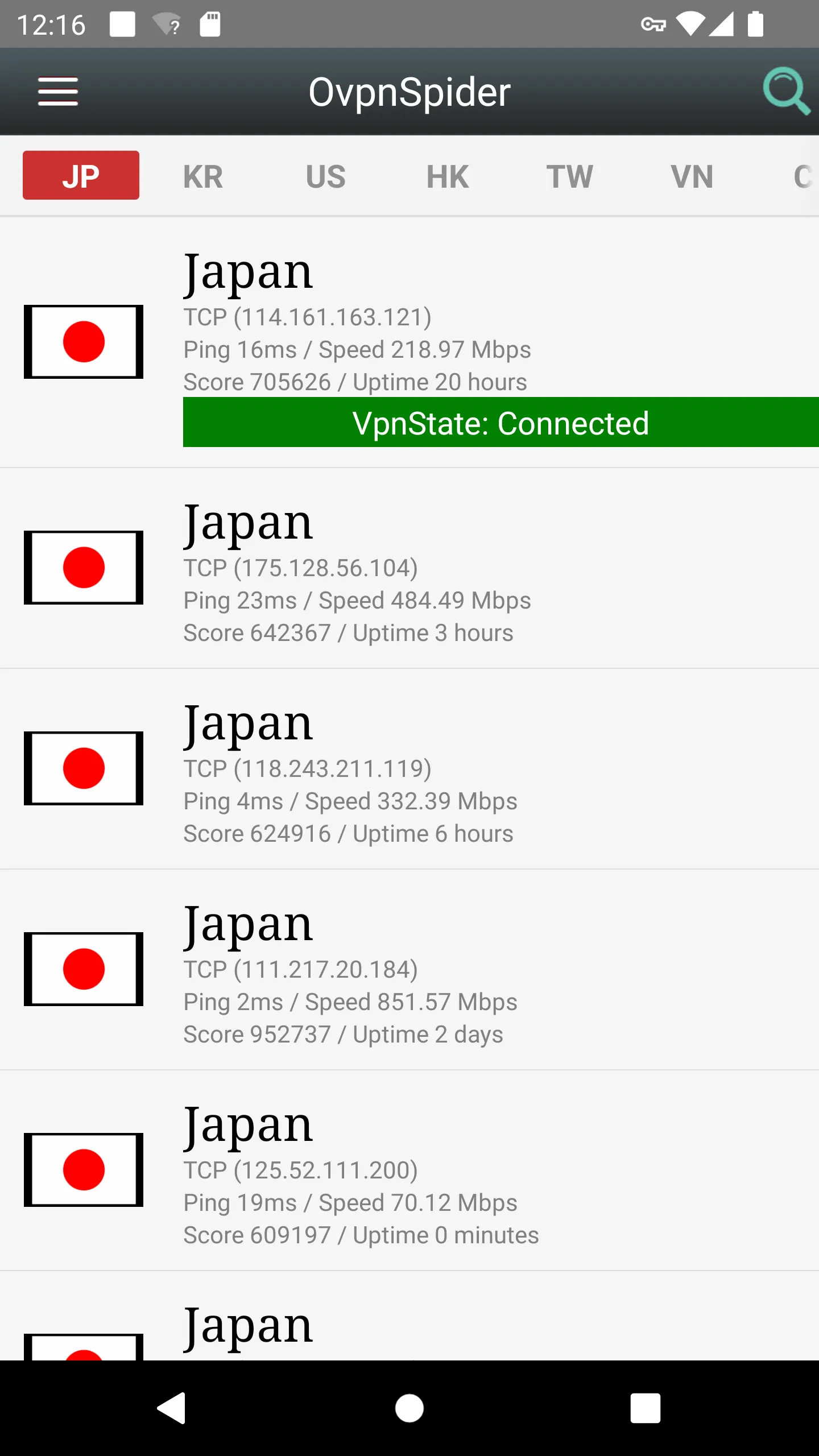 VPN Proxy OvpnSpider | Indus Appstore | Screenshot