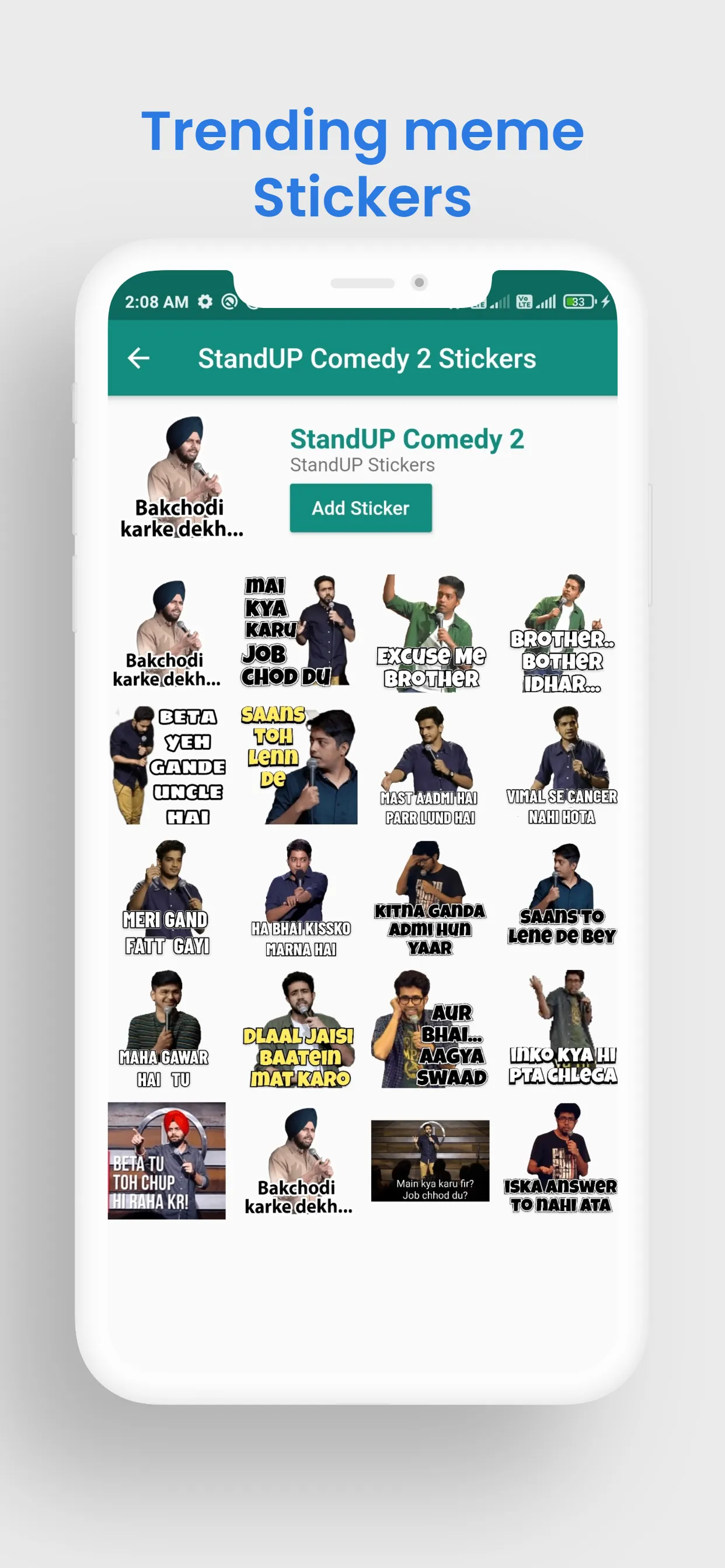 Standup Comedy Funny Stickers | Indus Appstore | Screenshot