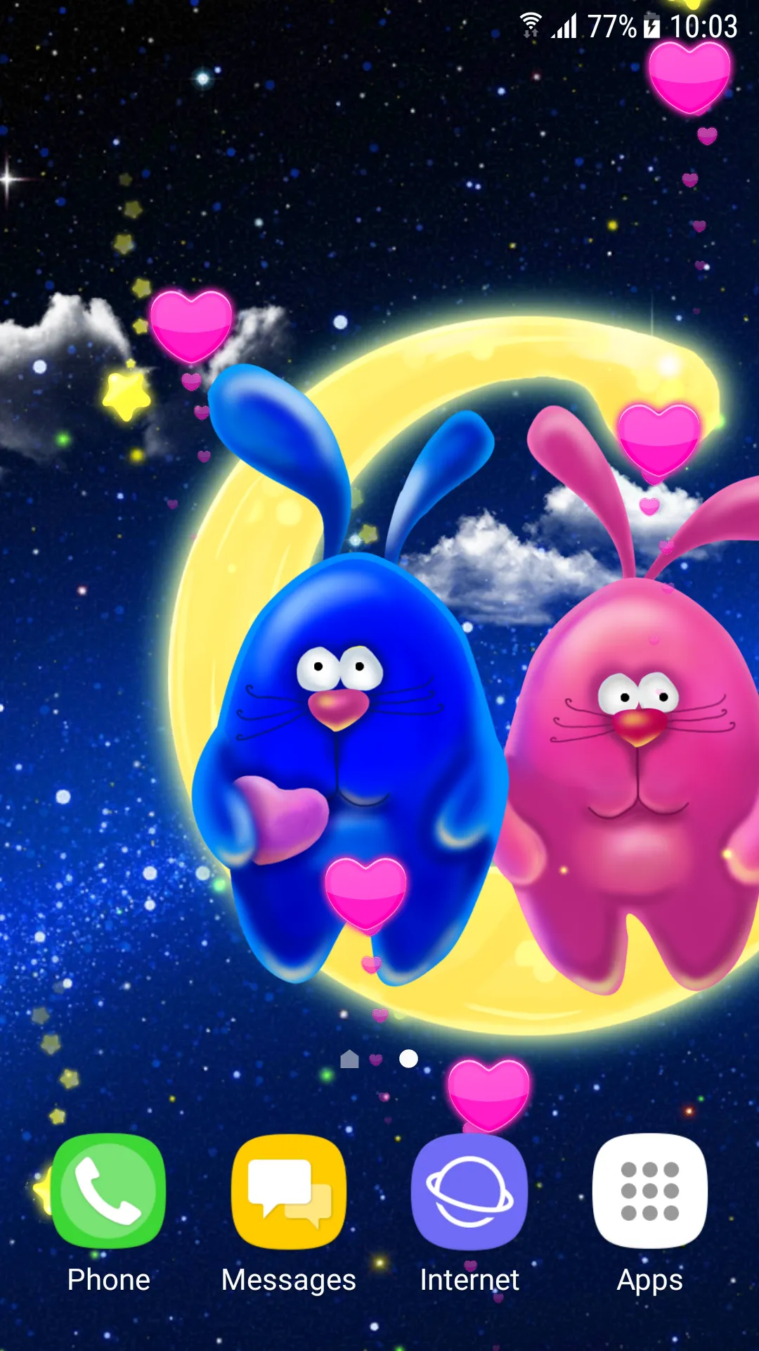 Bunnies Romantic Live Wallpape | Indus Appstore | Screenshot