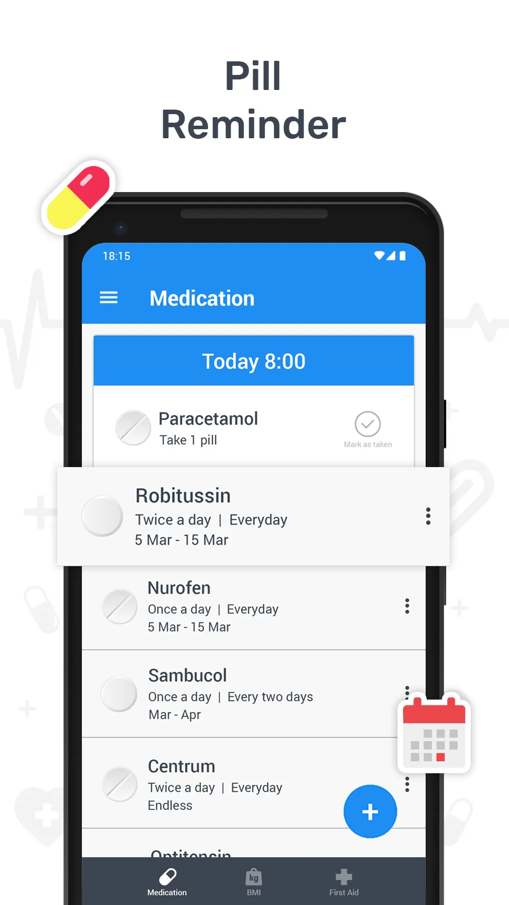 Health tracker & Pill Reminder | Indus Appstore | Screenshot