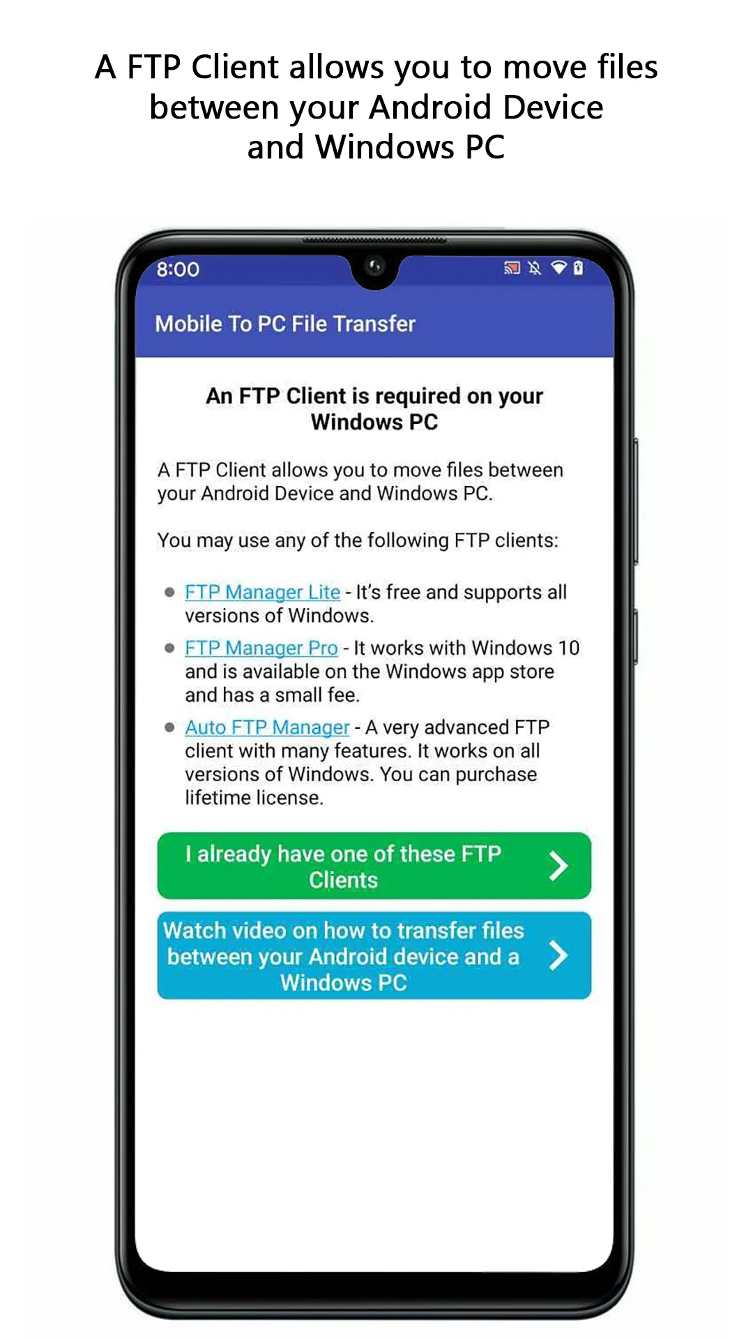 Mobile to PC File Transfer | Indus Appstore | Screenshot