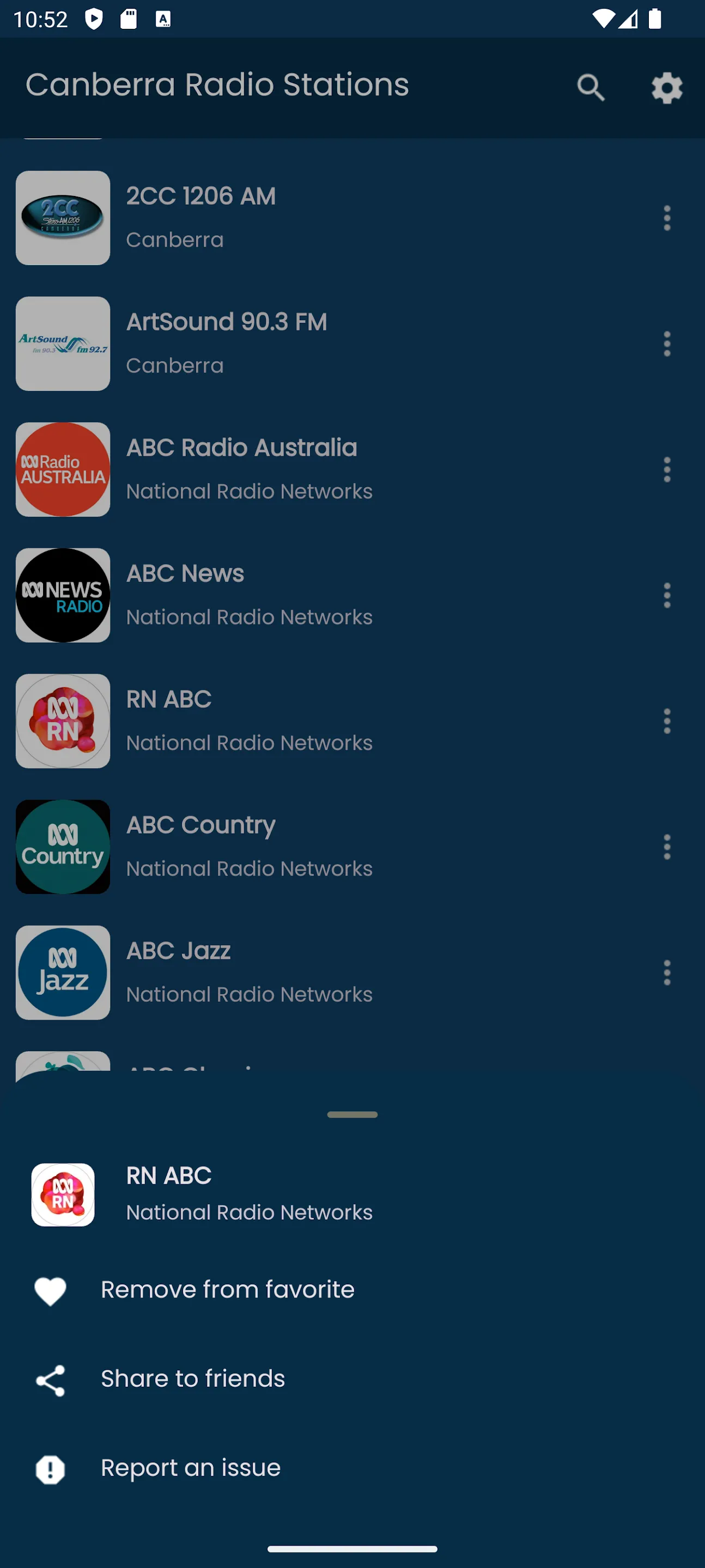 Radios from Canberra | Indus Appstore | Screenshot