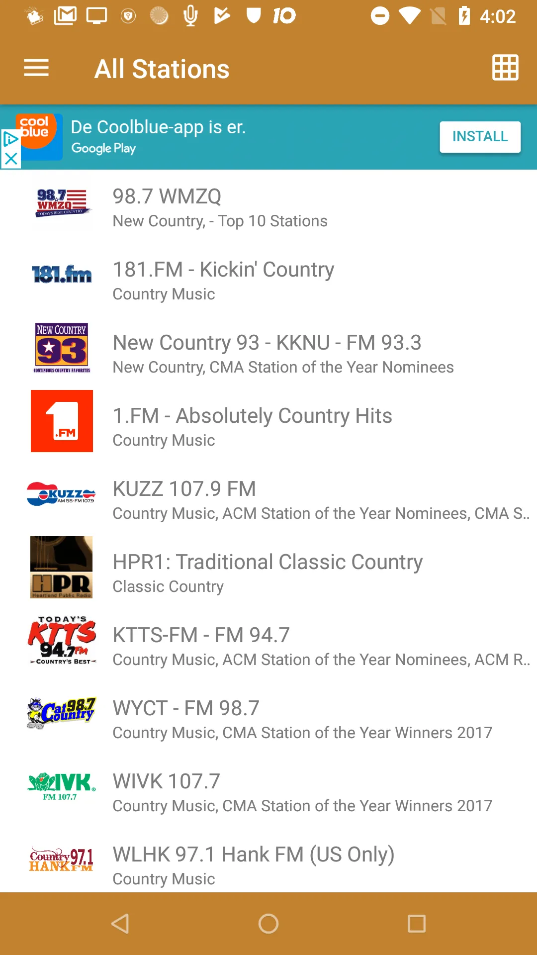 Country Music RADIO & Podcasts | Indus Appstore | Screenshot