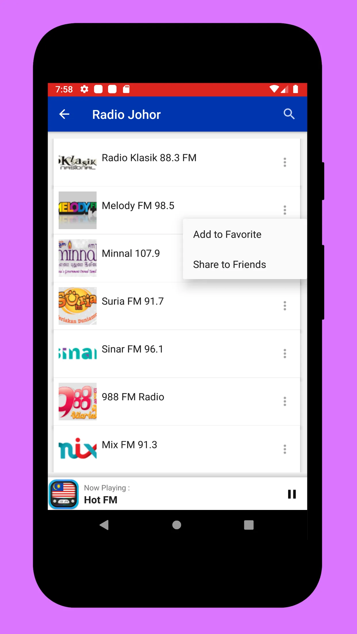 Radio Malaysia + Radio FM & AM | Indus Appstore | Screenshot