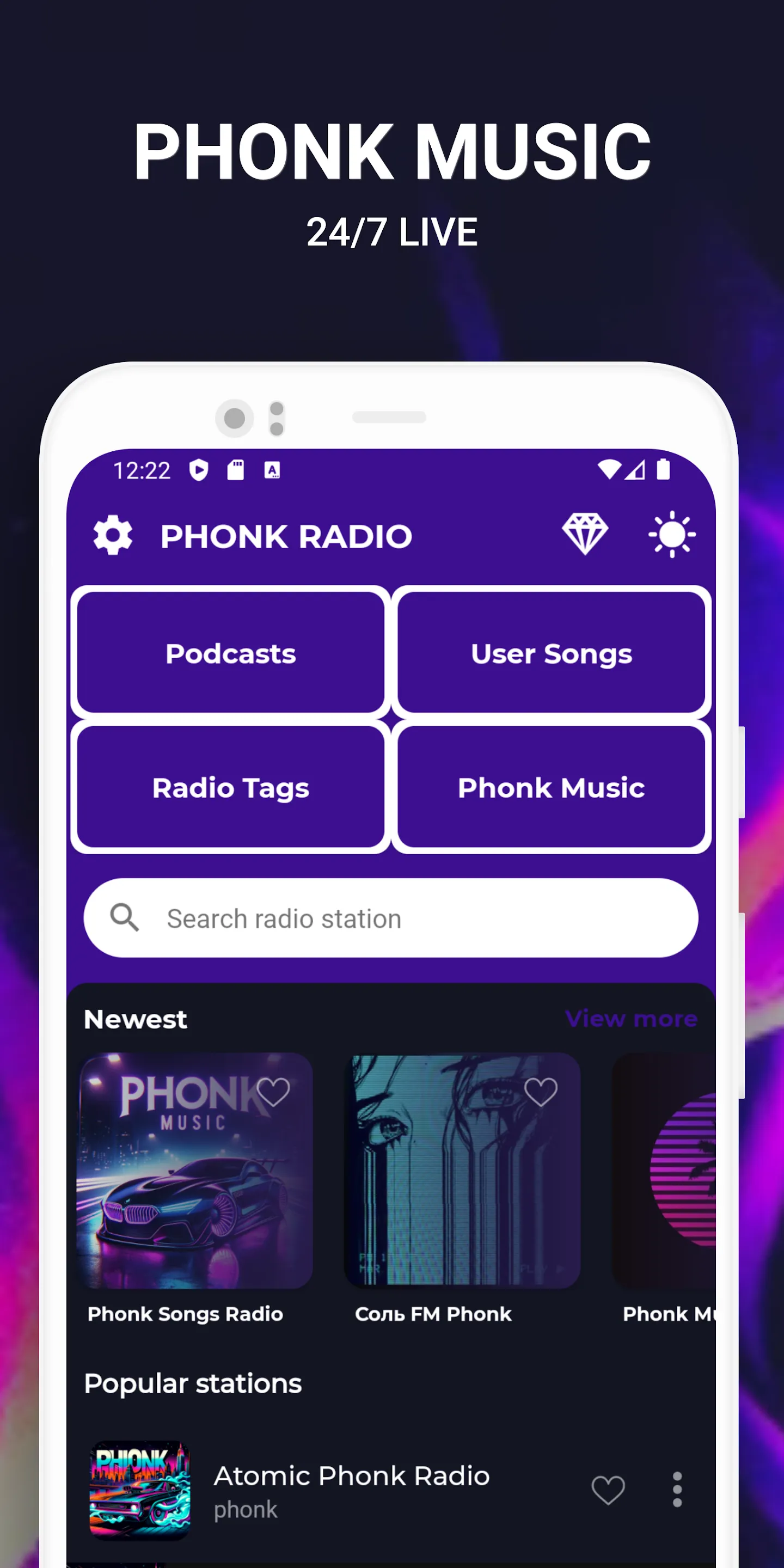 Phonk Music: EDM Gaming Radio | Indus Appstore | Screenshot