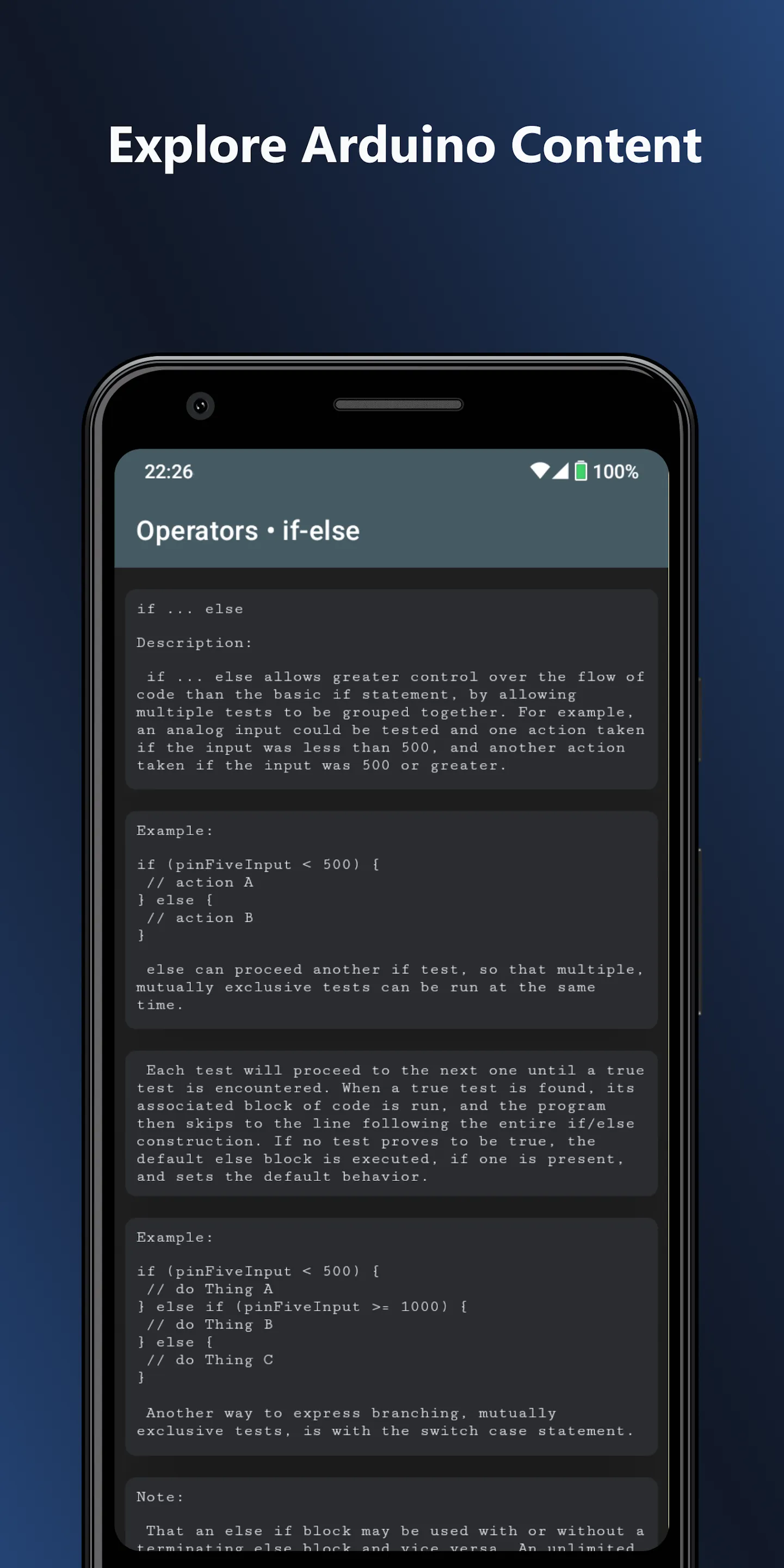 Arduino Indus Arduino Handbook - Apps on Indus Appstore