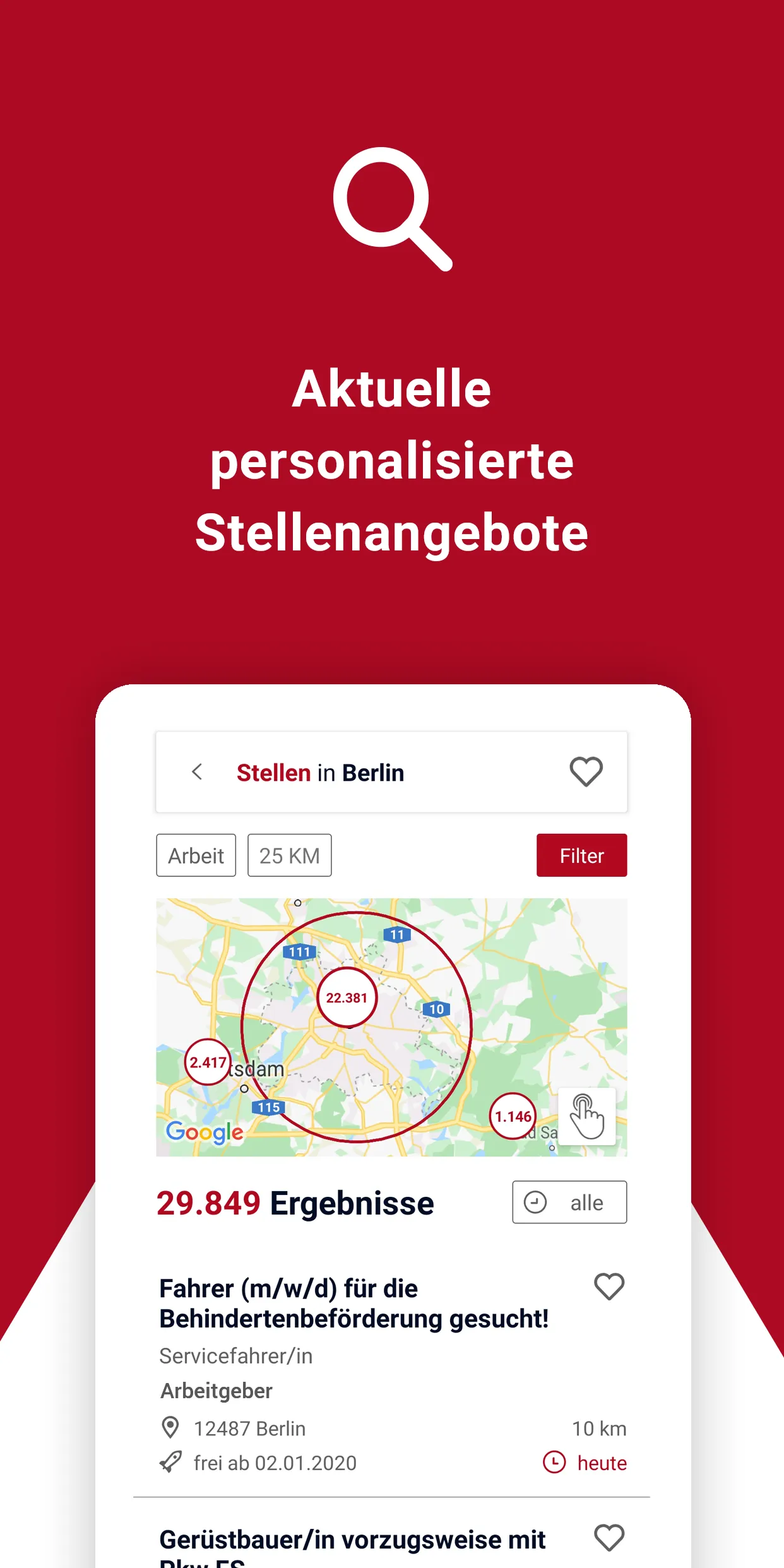 Jobsuche – die Jobbörse der BA | Indus Appstore | Screenshot