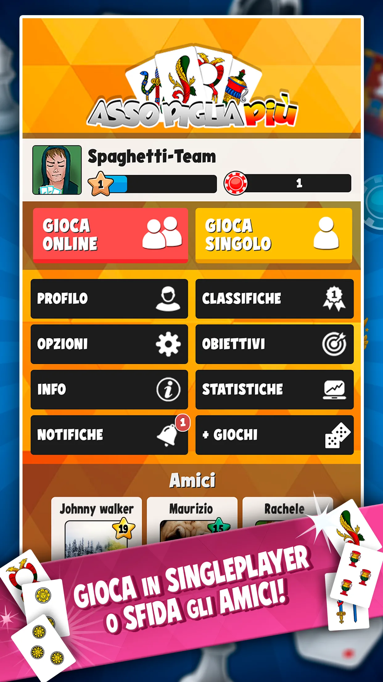 Assopiglia Più – Card Games | Indus Appstore | Screenshot