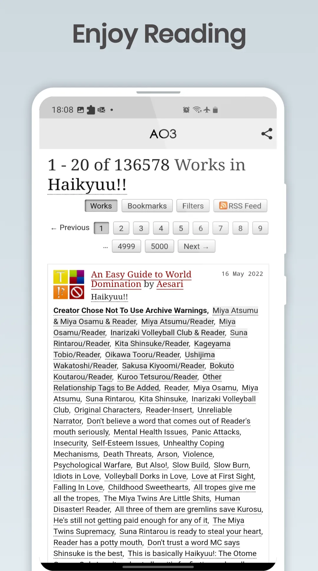 Archive Reader AO3 App | Indus Appstore | Screenshot