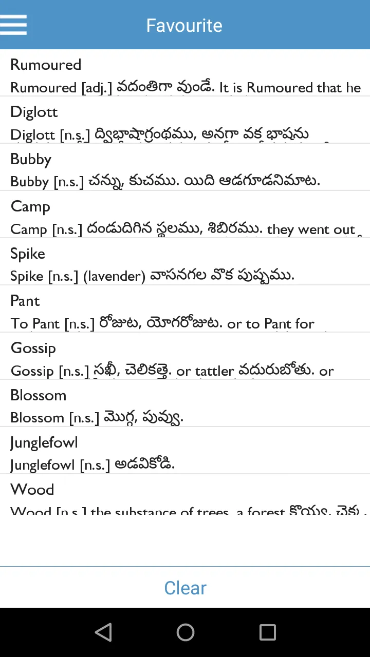 English Telugu Dictionary | Indus Appstore | Screenshot