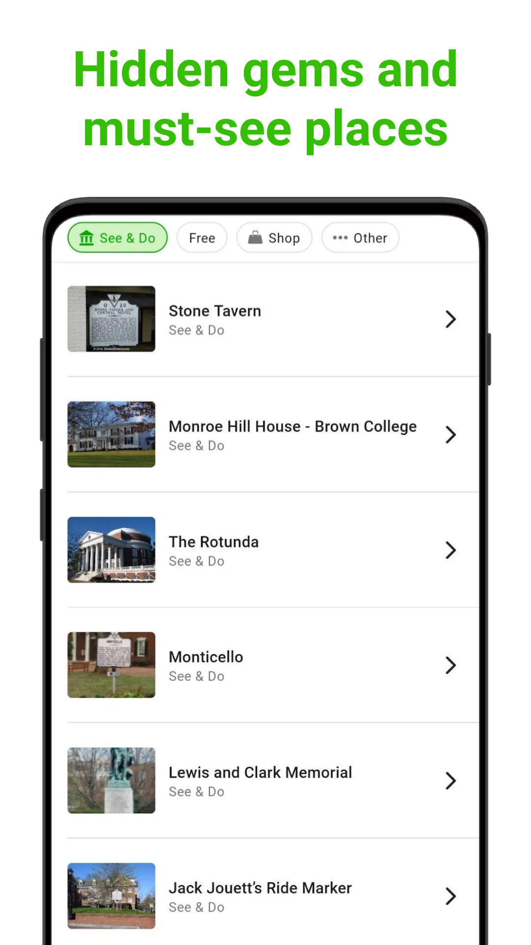 Charlottesville SmartGuide | Indus Appstore | Screenshot