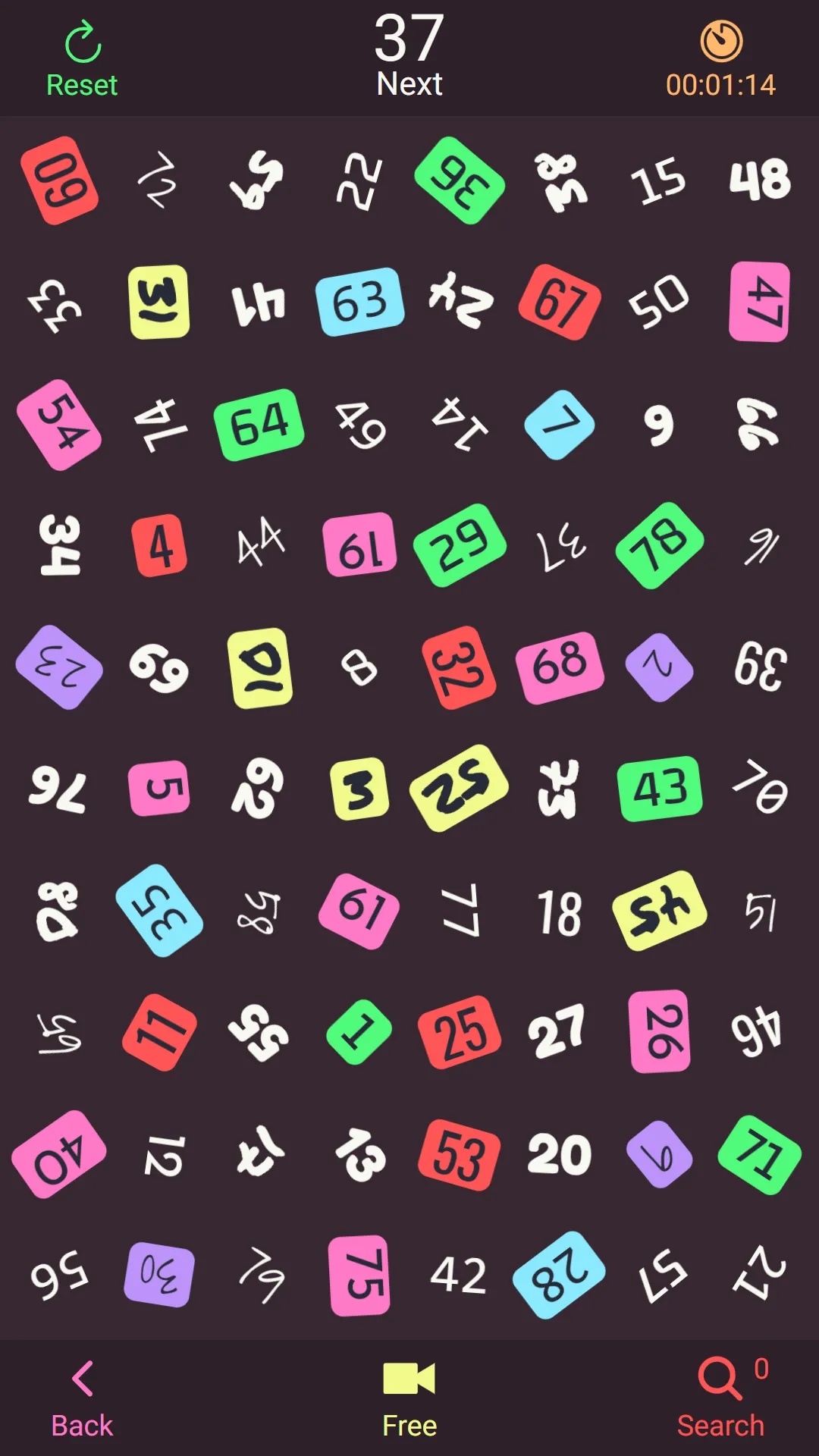 Find numbers: 1 to 100 | Indus Appstore | Screenshot