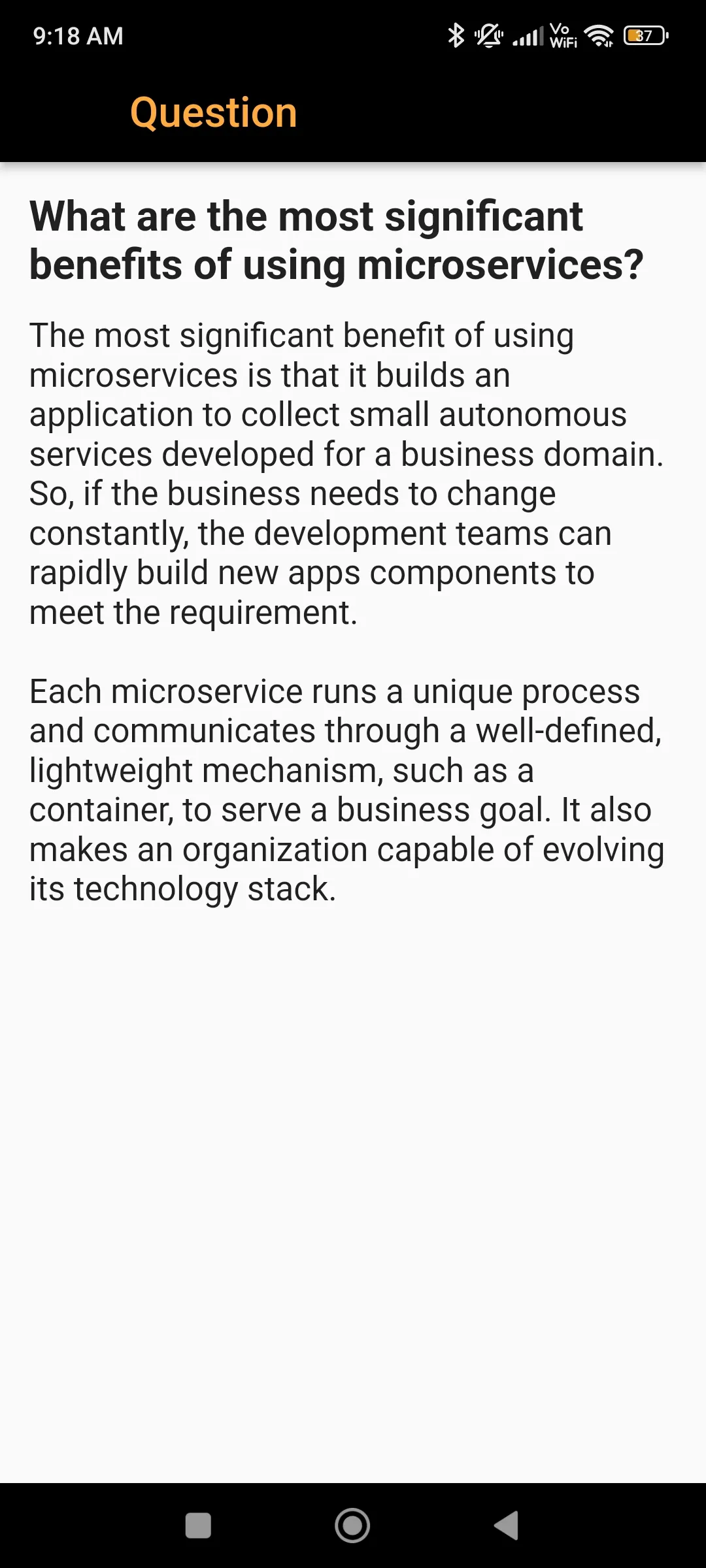 Microservice InterviewQuestion | Indus Appstore | Screenshot