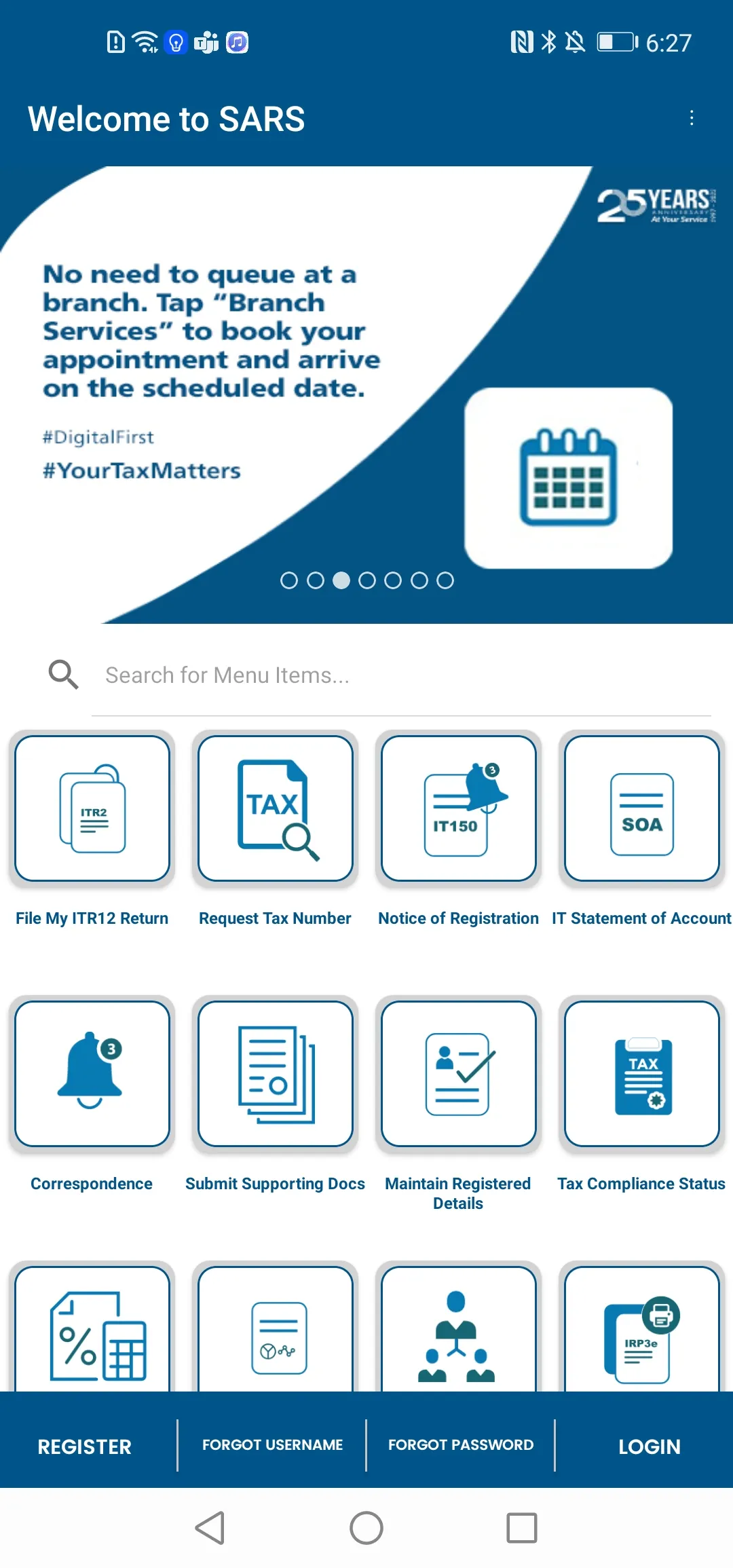 SARS Mobile eFiling | Indus Appstore | Screenshot