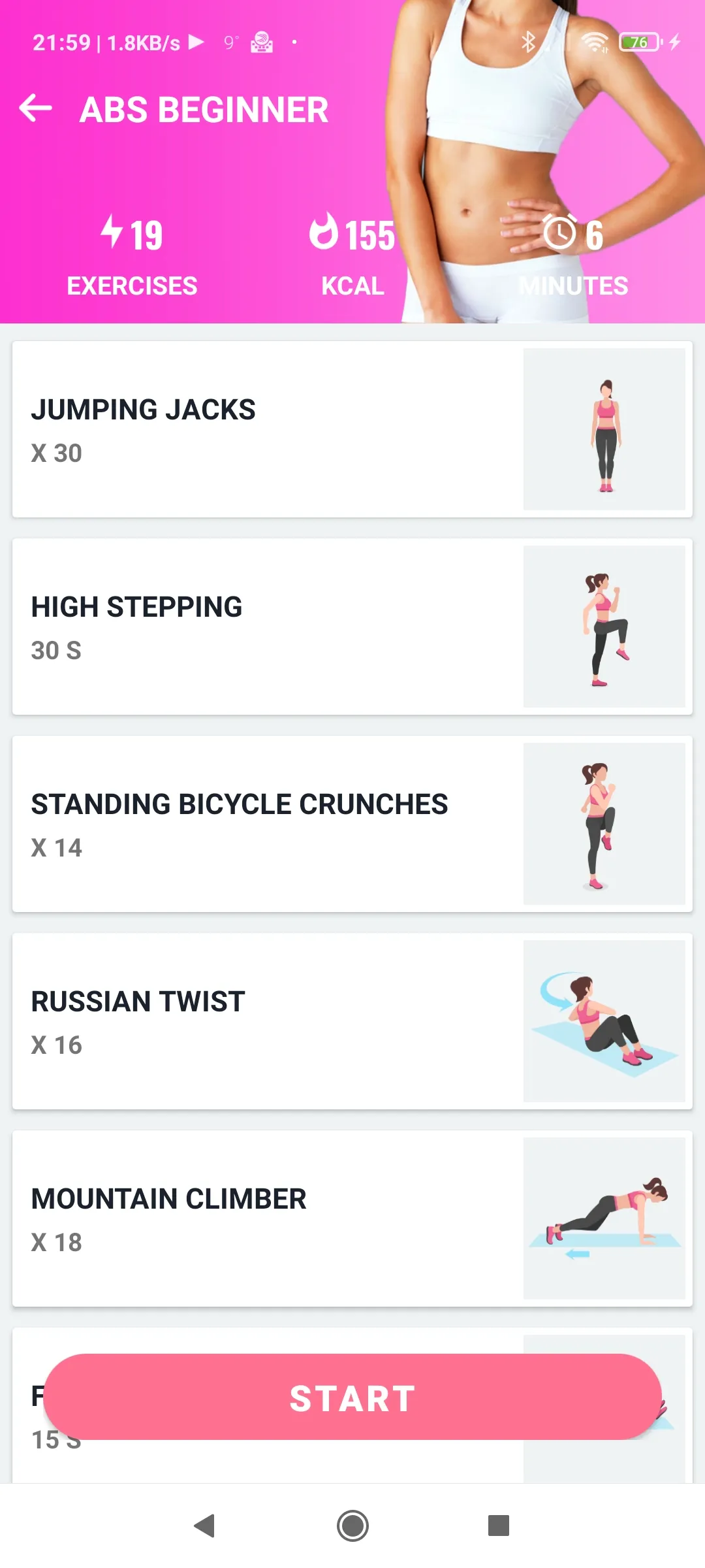 Female Fitness Belly Legs Butt | Indus Appstore | Screenshot