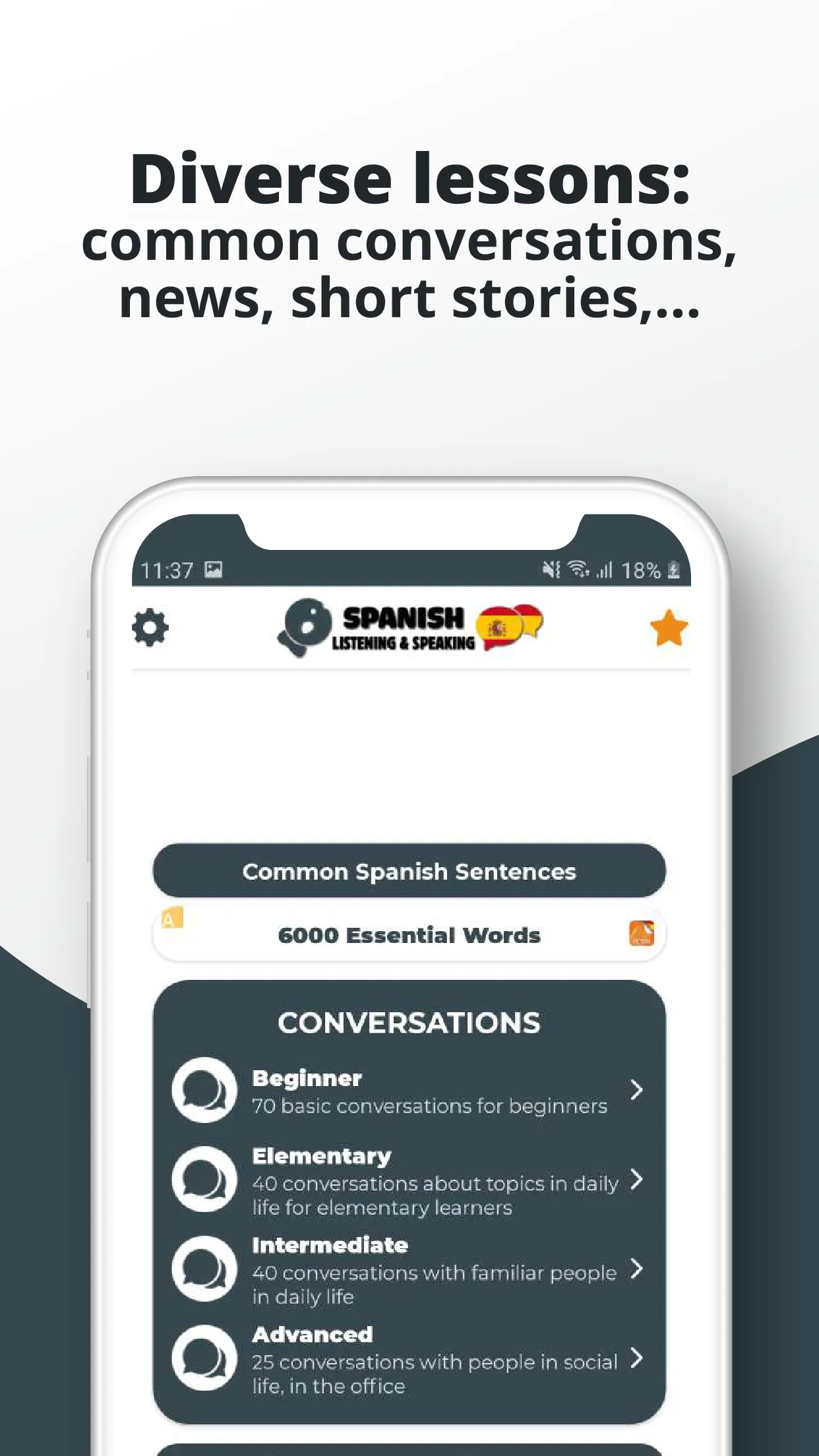 Spanish ー Listening・Speaking | Indus Appstore | Screenshot