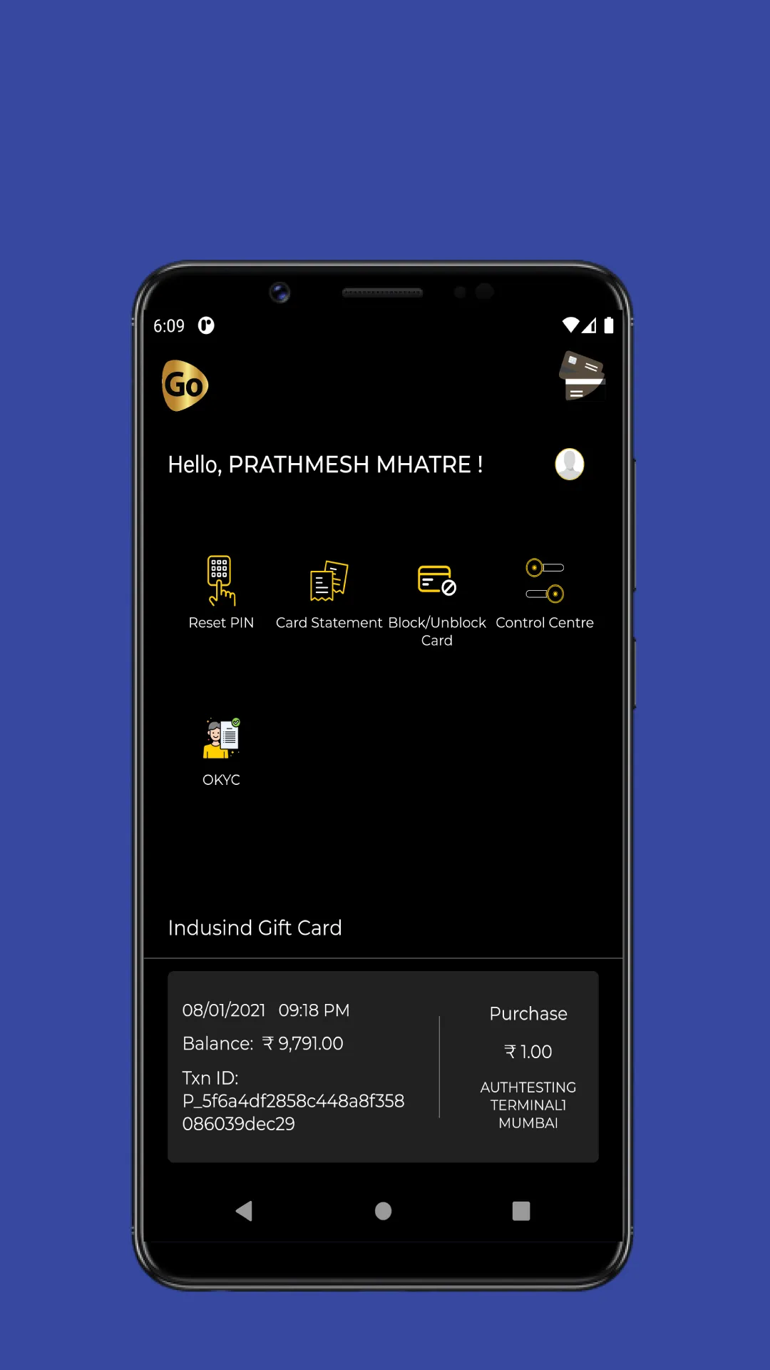 Go Payments - Cards | Indus Appstore | Screenshot