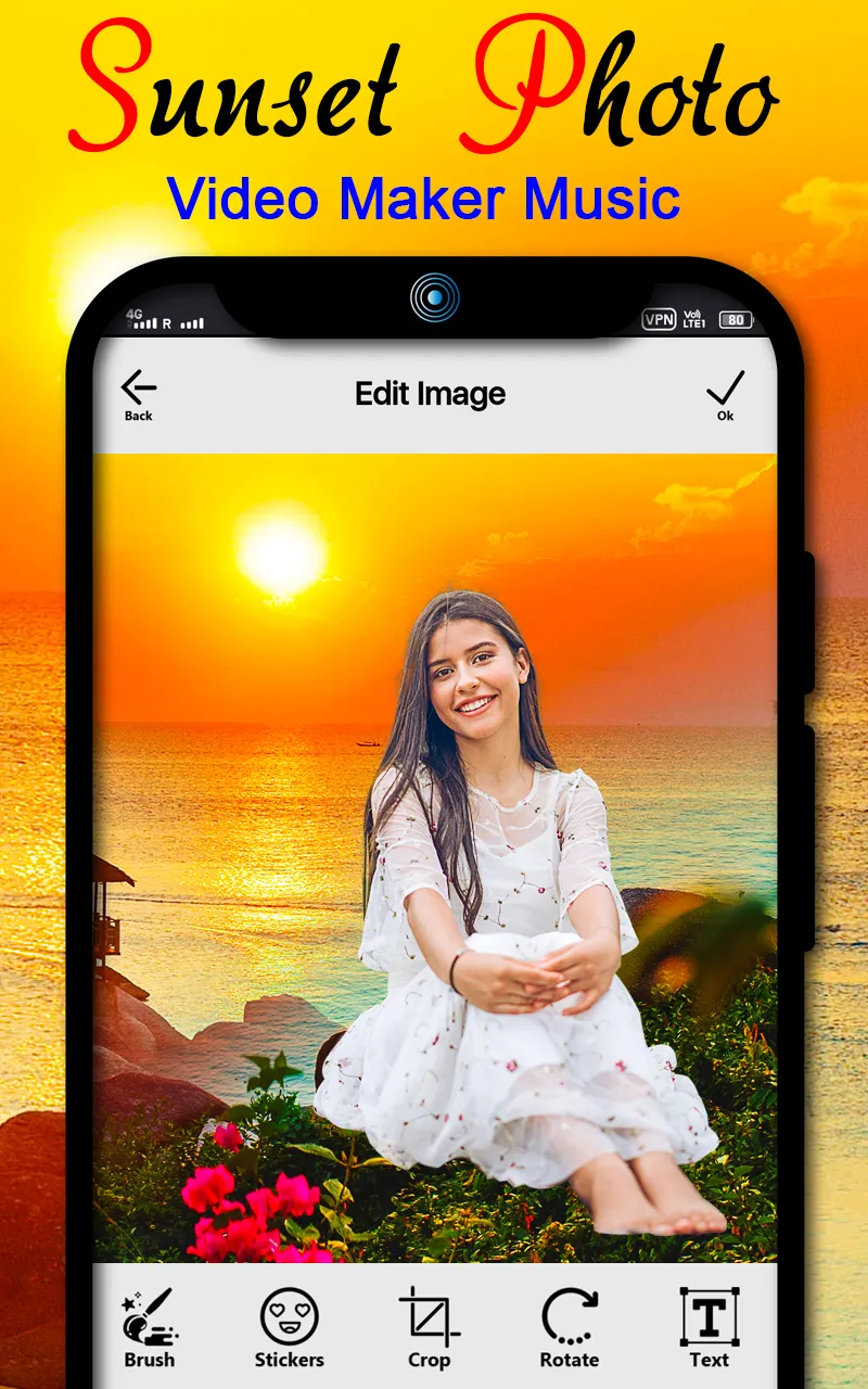 Sunset photo video maker music | Indus Appstore | Screenshot