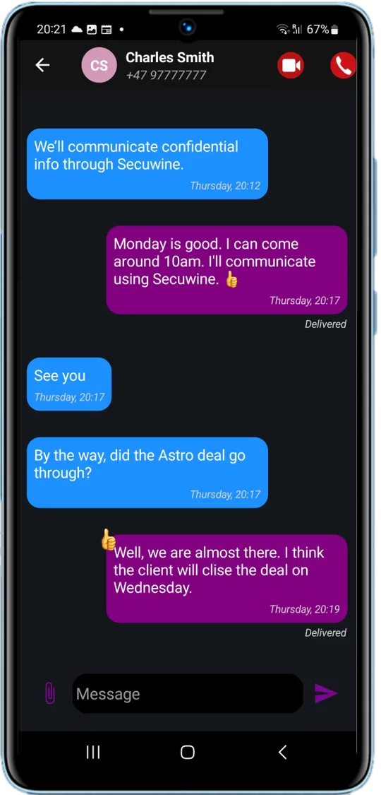 SecuWine Messenger | Indus Appstore | Screenshot