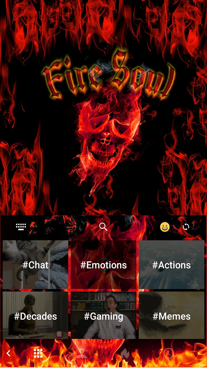 Fire Soul Skull Keyboard Theme | Indus Appstore | Screenshot