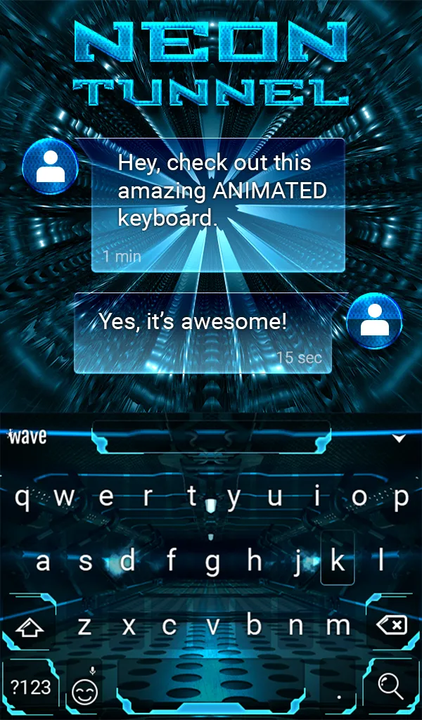 Tunnel Animated Keyboard | Indus Appstore | Screenshot