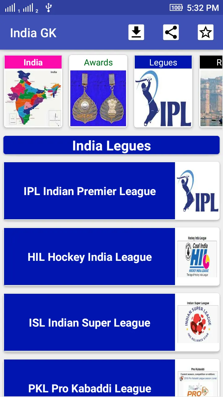 India GK | Indus Appstore | Screenshot