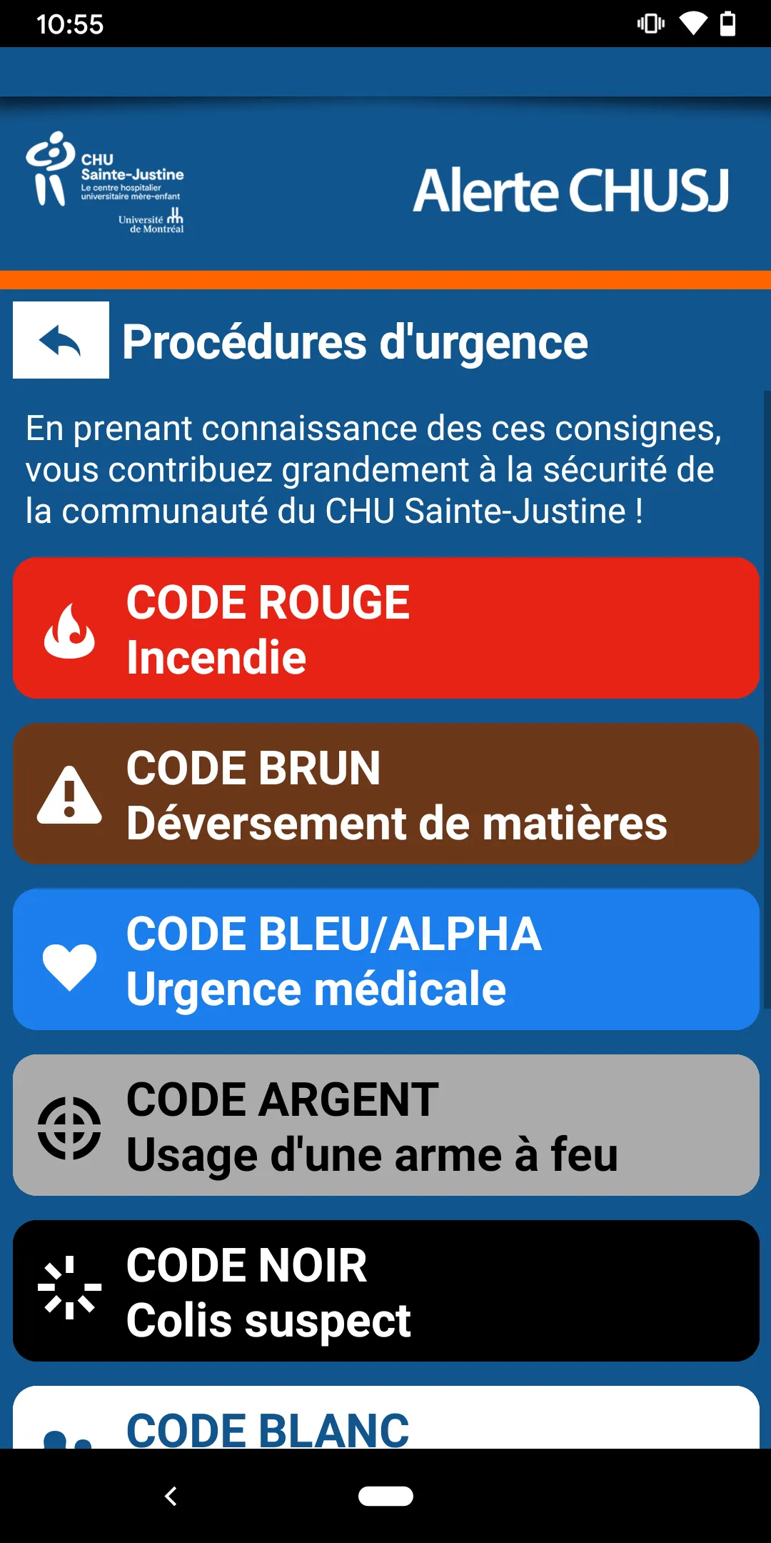 Alerte CHUSJ | Indus Appstore | Screenshot