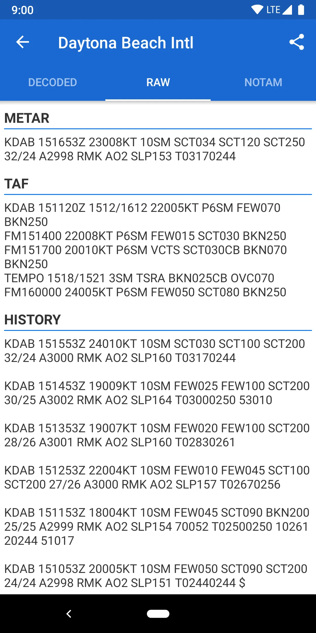 Avia Weather - METAR & TAF | Indus Appstore | Screenshot