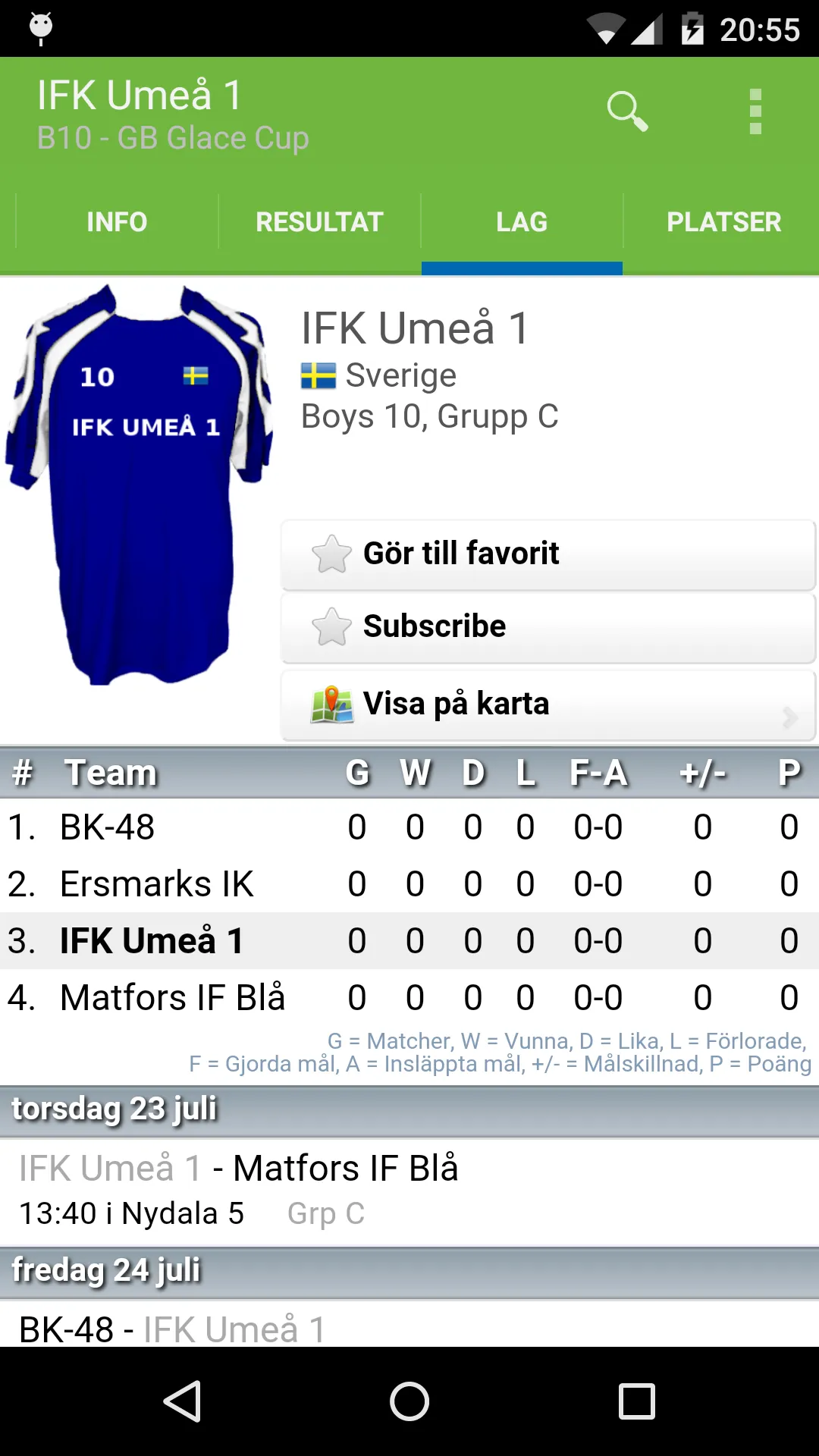 Umeå Fotbollsfestival | Indus Appstore | Screenshot