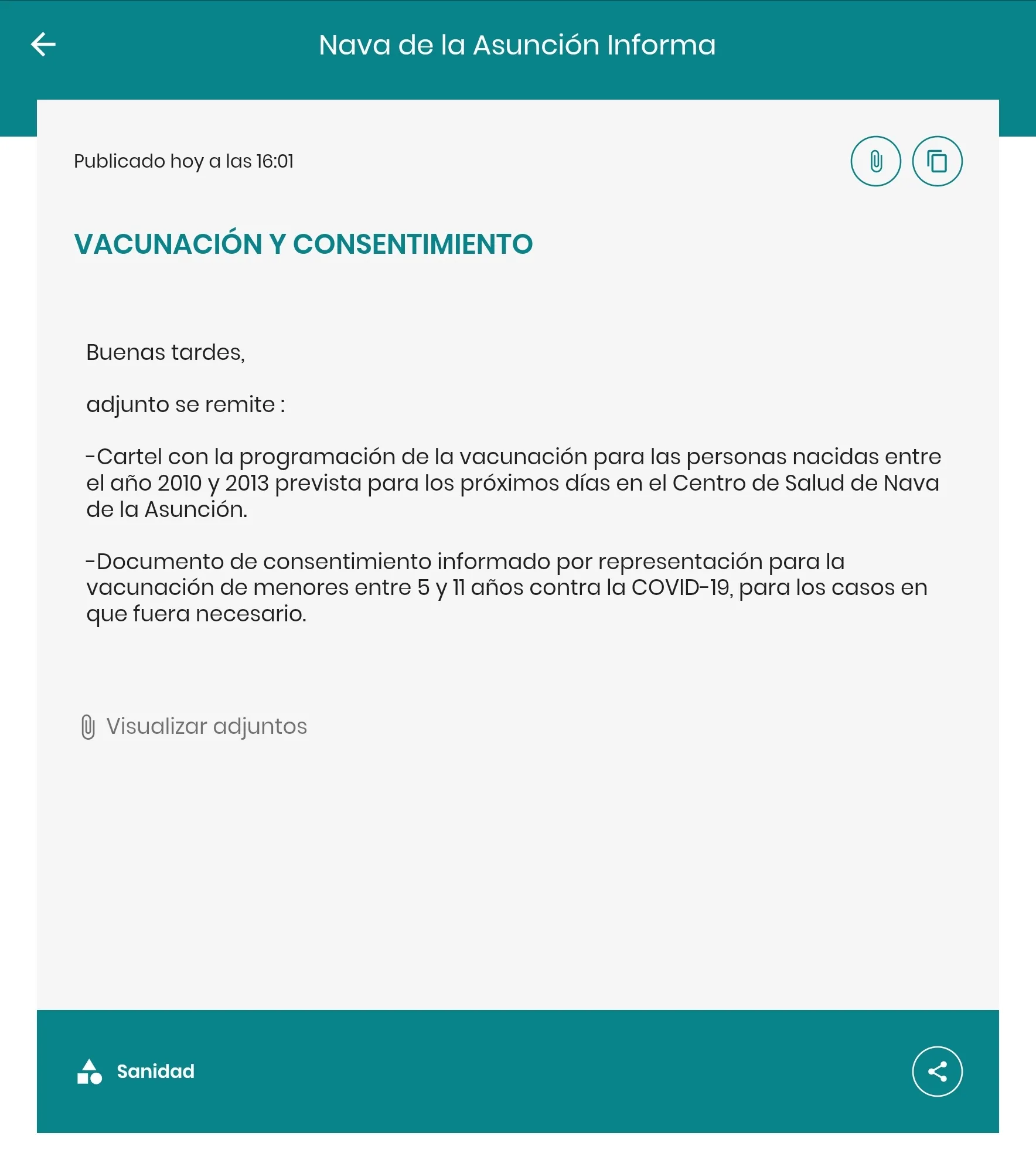 Nava de la Asunción Informa | Indus Appstore | Screenshot