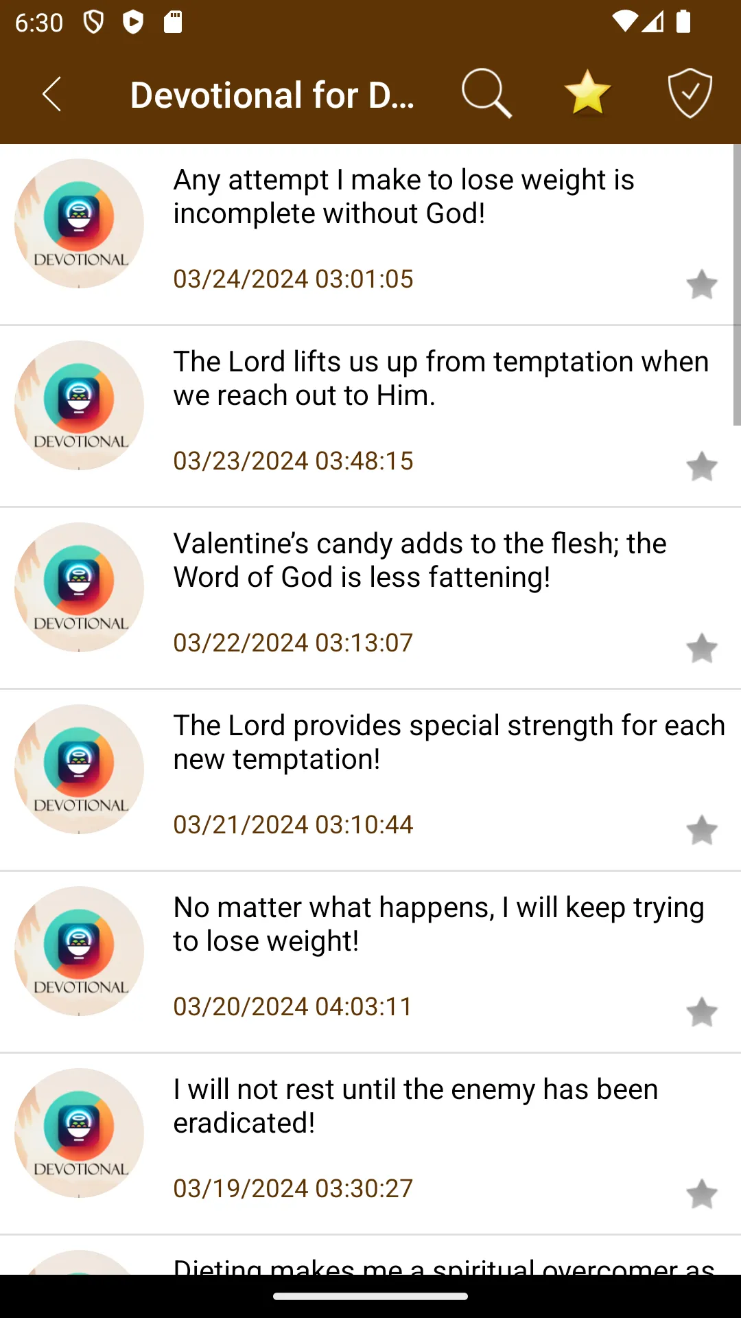 Daily Devotional for Dieters | Indus Appstore | Screenshot