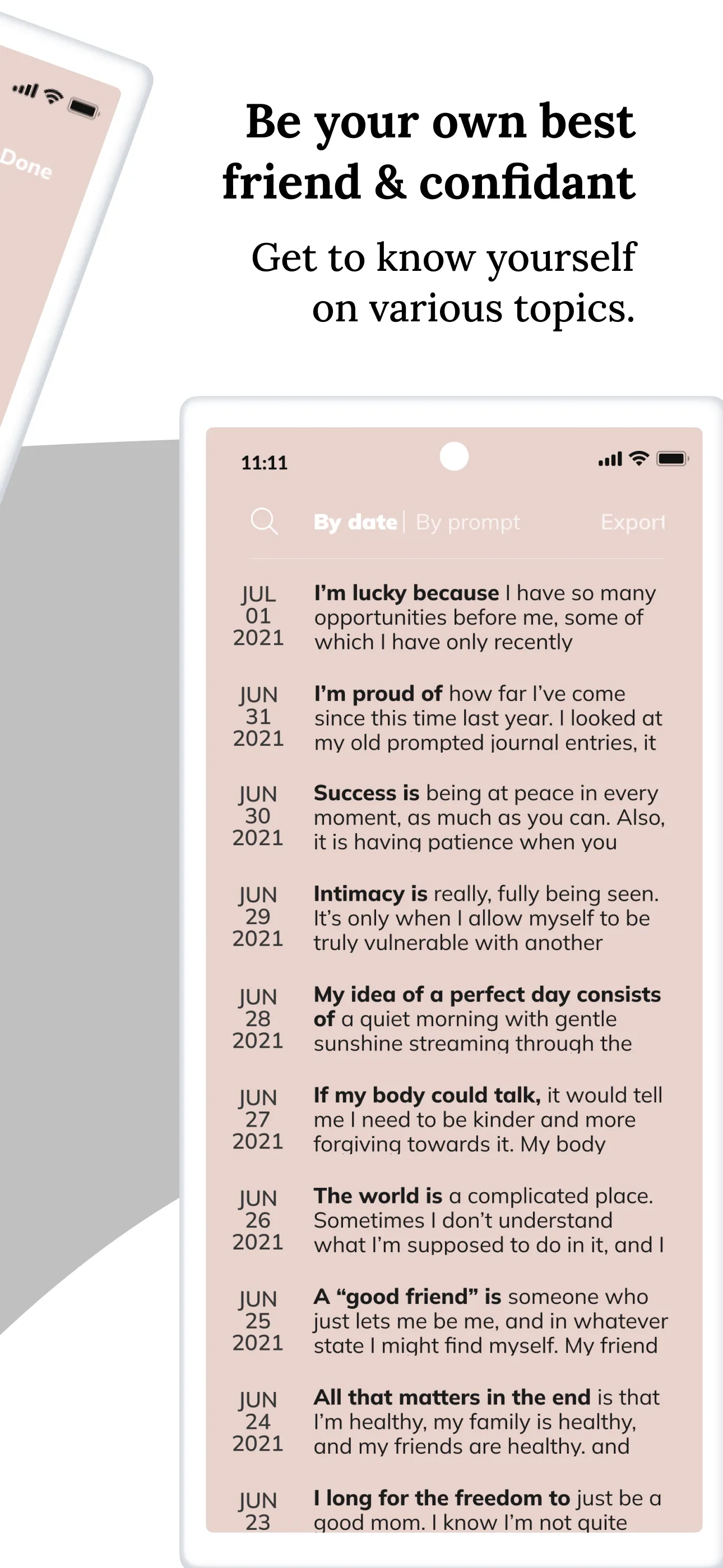 Prompted Journal self care app | Indus Appstore | Screenshot