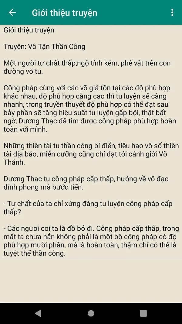 Vo Tan Than Cong -Tien hiep | Indus Appstore | Screenshot