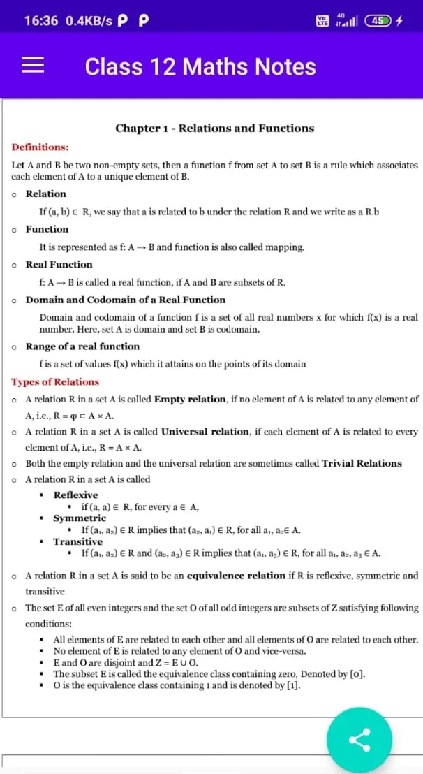 Class 12 Maths Notes | Indus Appstore | Screenshot