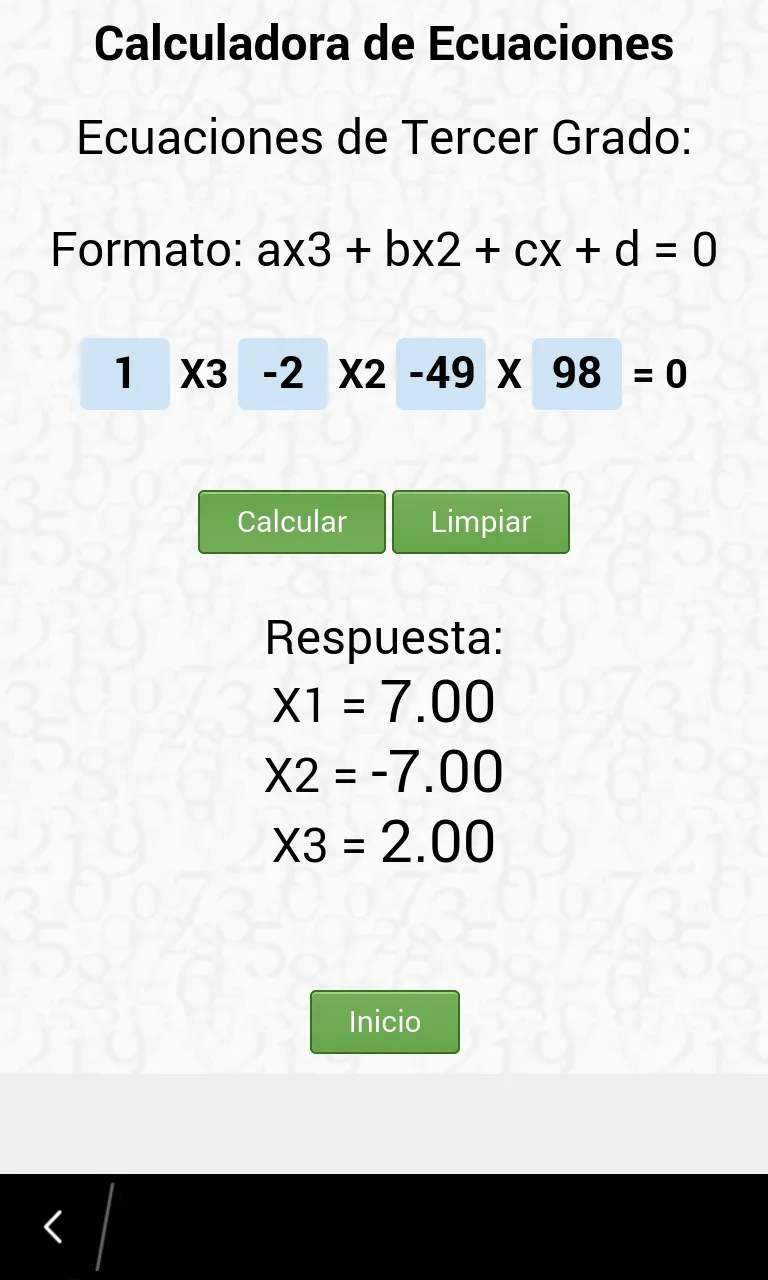 Calculadora de Ecuaciones | Indus Appstore | Screenshot